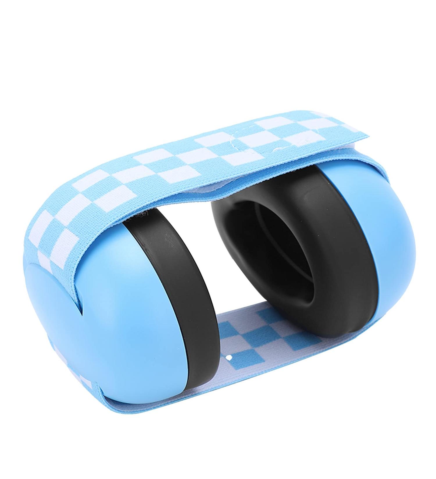Baby Ear Protection - Comfortable Infant Ear Muffs in Blue | Adjustable Elastic Headband | Prevent Hearing Damage and Improve Sleep - Buy Online on SooperMarket.com