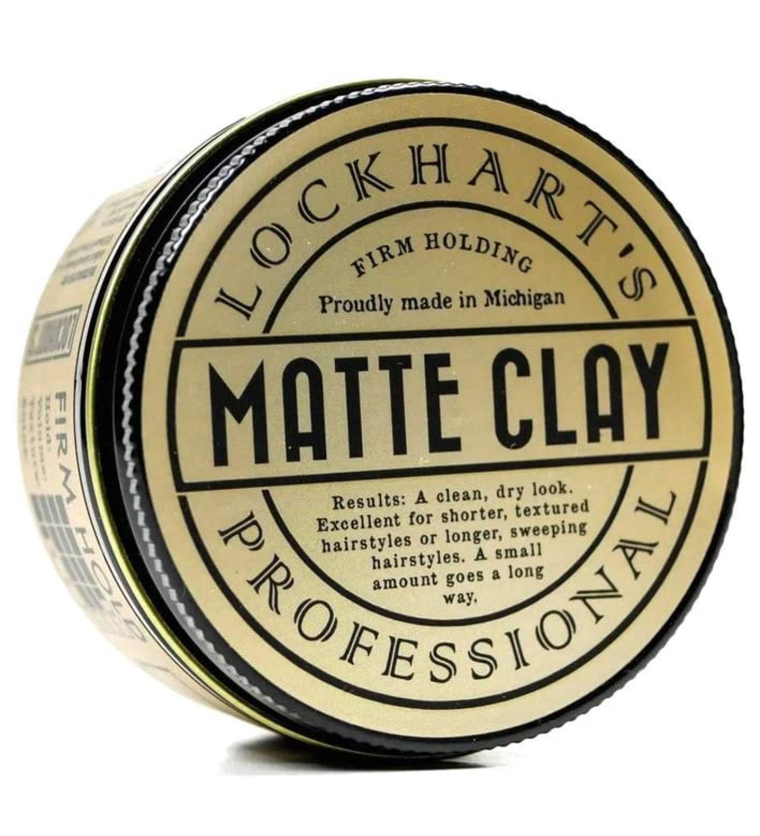 Lockhart's Professional Matte Clay - Medium/Firm Hold with Matte Shine (3.7 oz) - Buy Online on SooperMarket.com