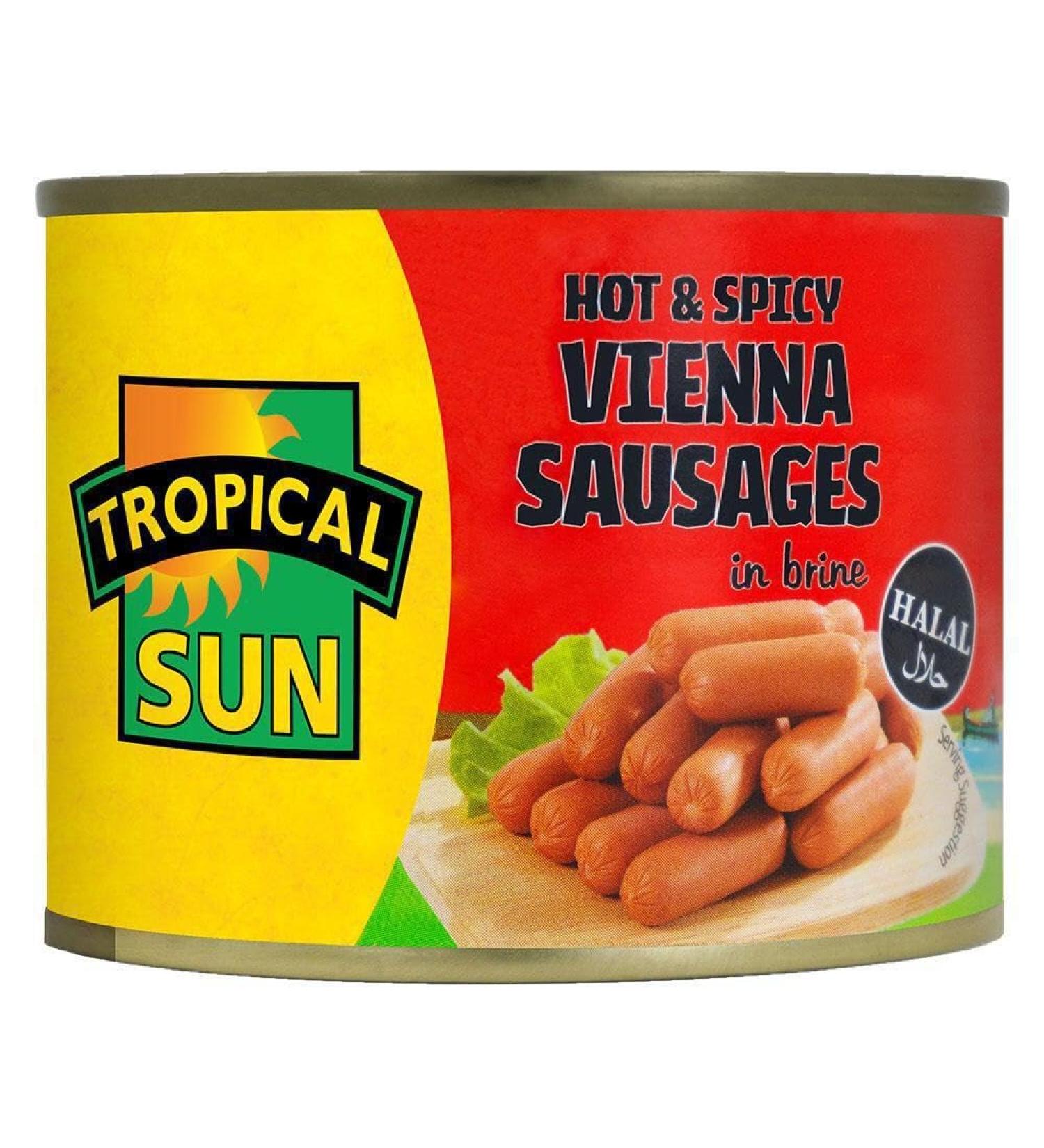 MASTropical Sun Chicken Viennas Hot & Spicy 200g Box of 12-Fd
