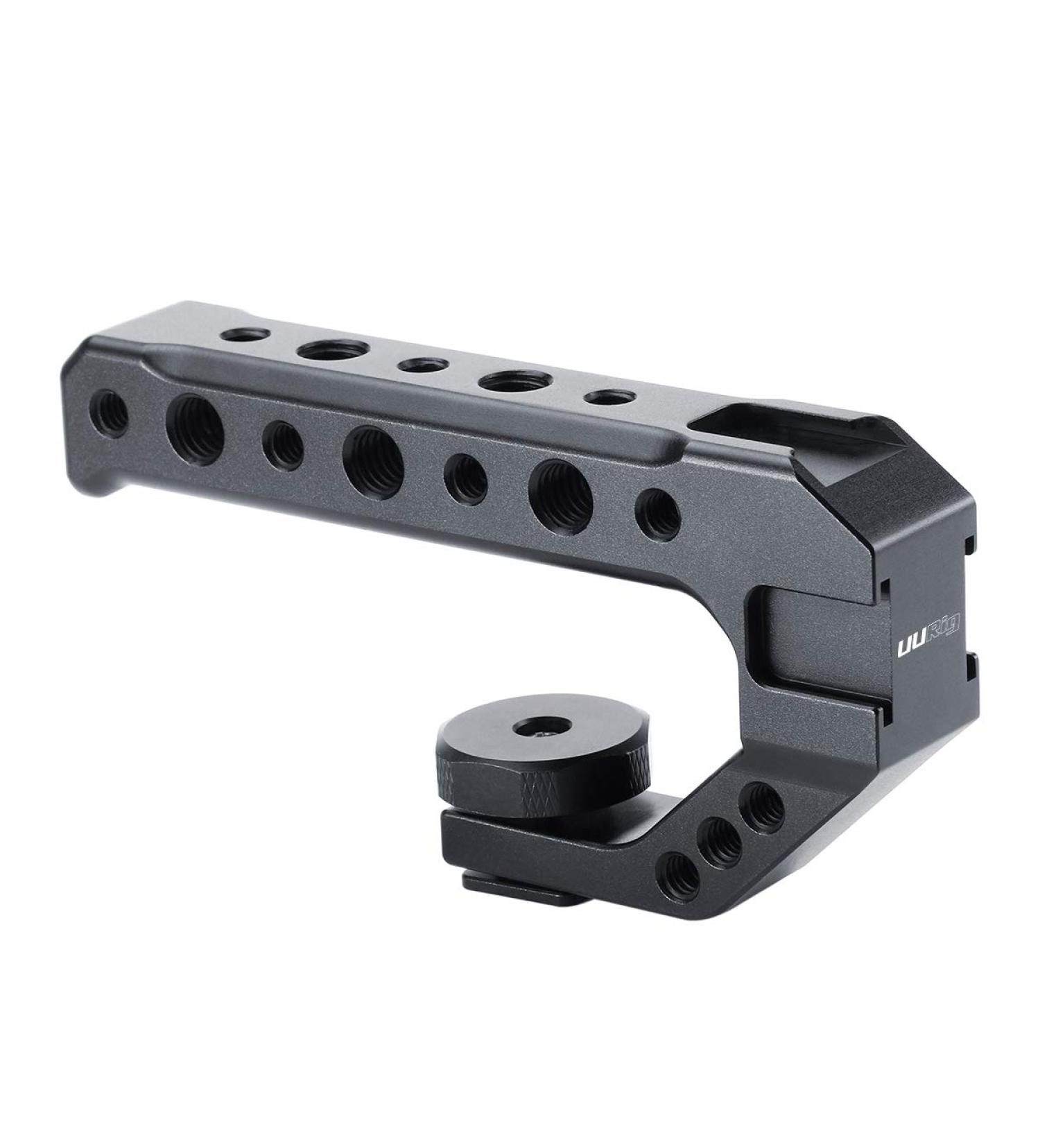 UURig R005 Camera Top Handle Grip with 3 Cold Shoe Adapters for Sony A7III - Stabilizing Rig for Mounting Microphone, LED Light, and Monitor - Metal Construction for Easy Low Angle Shots - Buy Online on SooperMarket.com