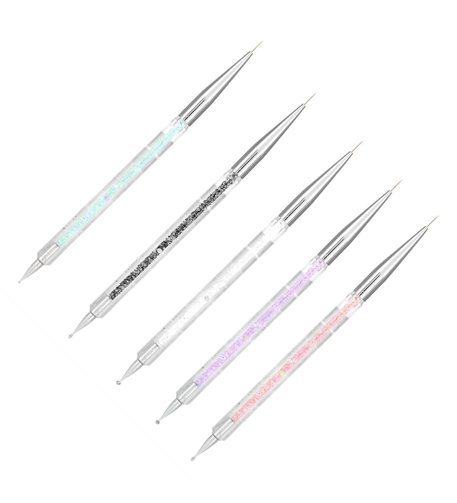 Pen Nail Brush 5pcs Double Dot Manicure Tool Painting Dot Pen Nail Art Color Set - Buy Online on SooperMarket.com