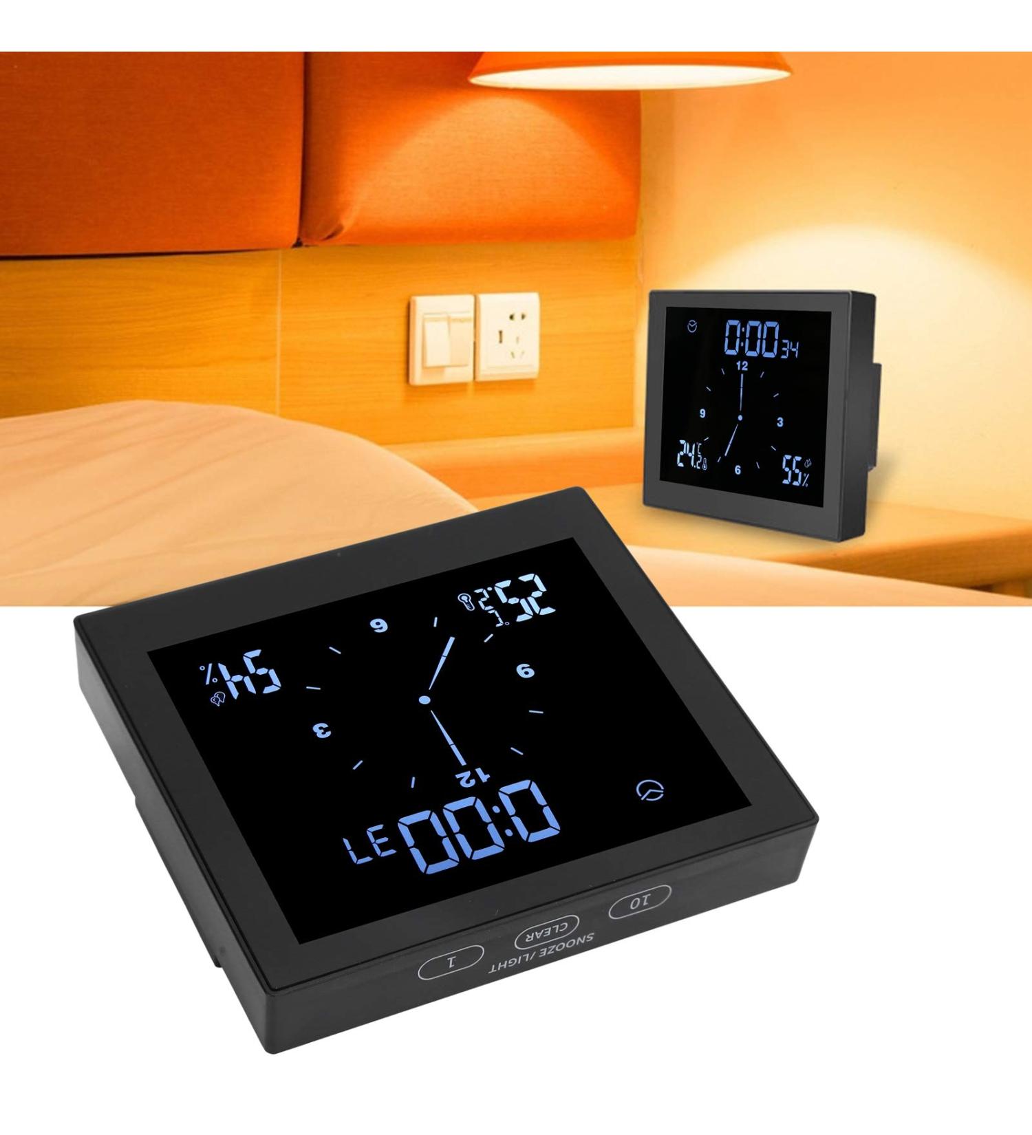 Bathroom Accessory Temperature and Humidity Limit Alarm Function Digital Clock Waterproof Silicone Hole Plug for Bathroom (Black Pisa Leaning Tower Type) - Buy Online on SooperMarket.com