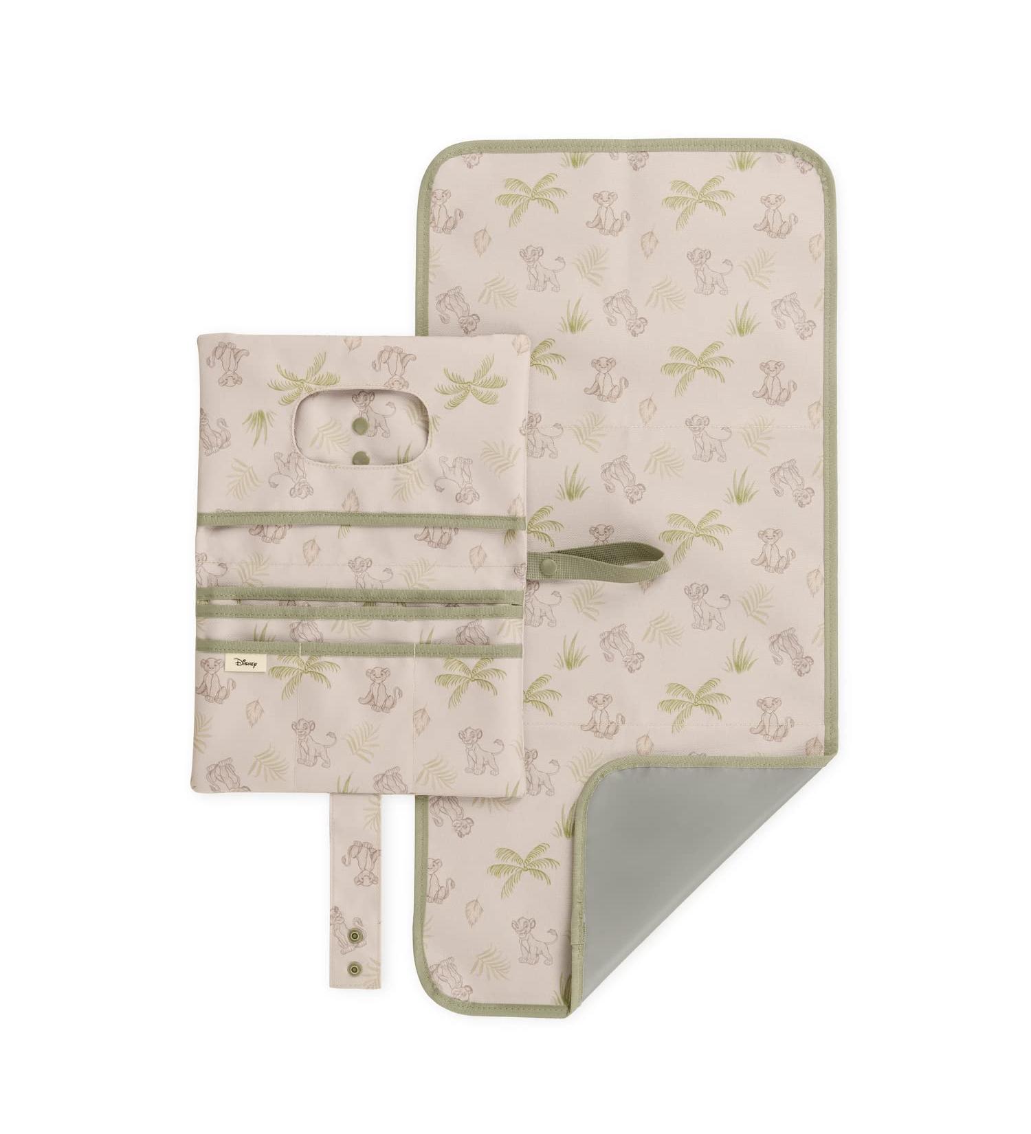 Hauck Disney Diaper Bag - Change N Walk Baby Organizer with Wrap Pad & Loop | Waterproof Simba Beige - Buy Online on SooperMarket.com