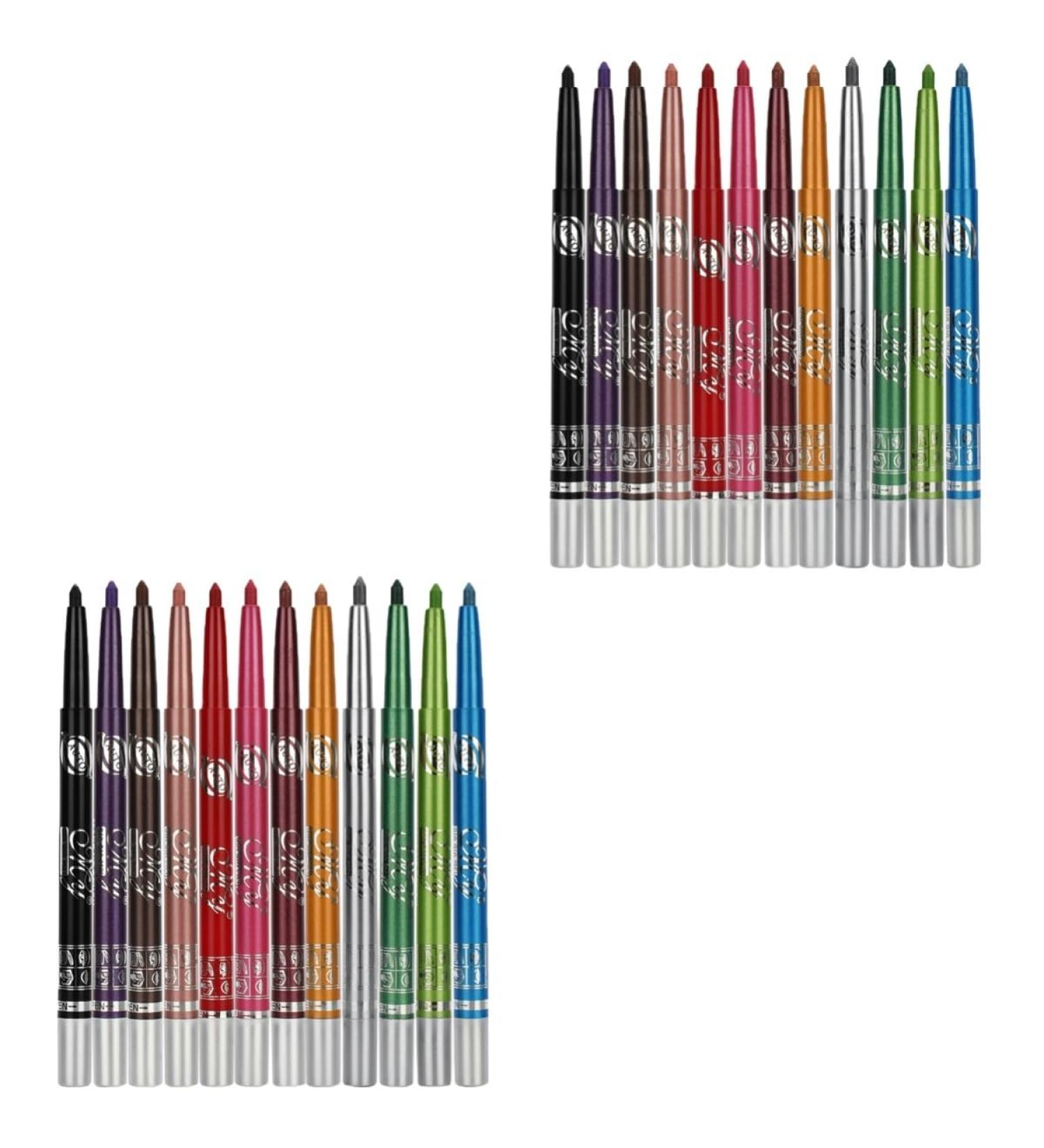 Angoily 24 Pcs Eyeliner Metallic Eyeshadow Stick Waterproof Eye Shadow Pen Eye Shadow Pencil Miss Set - Buy Online on SooperMarket.com