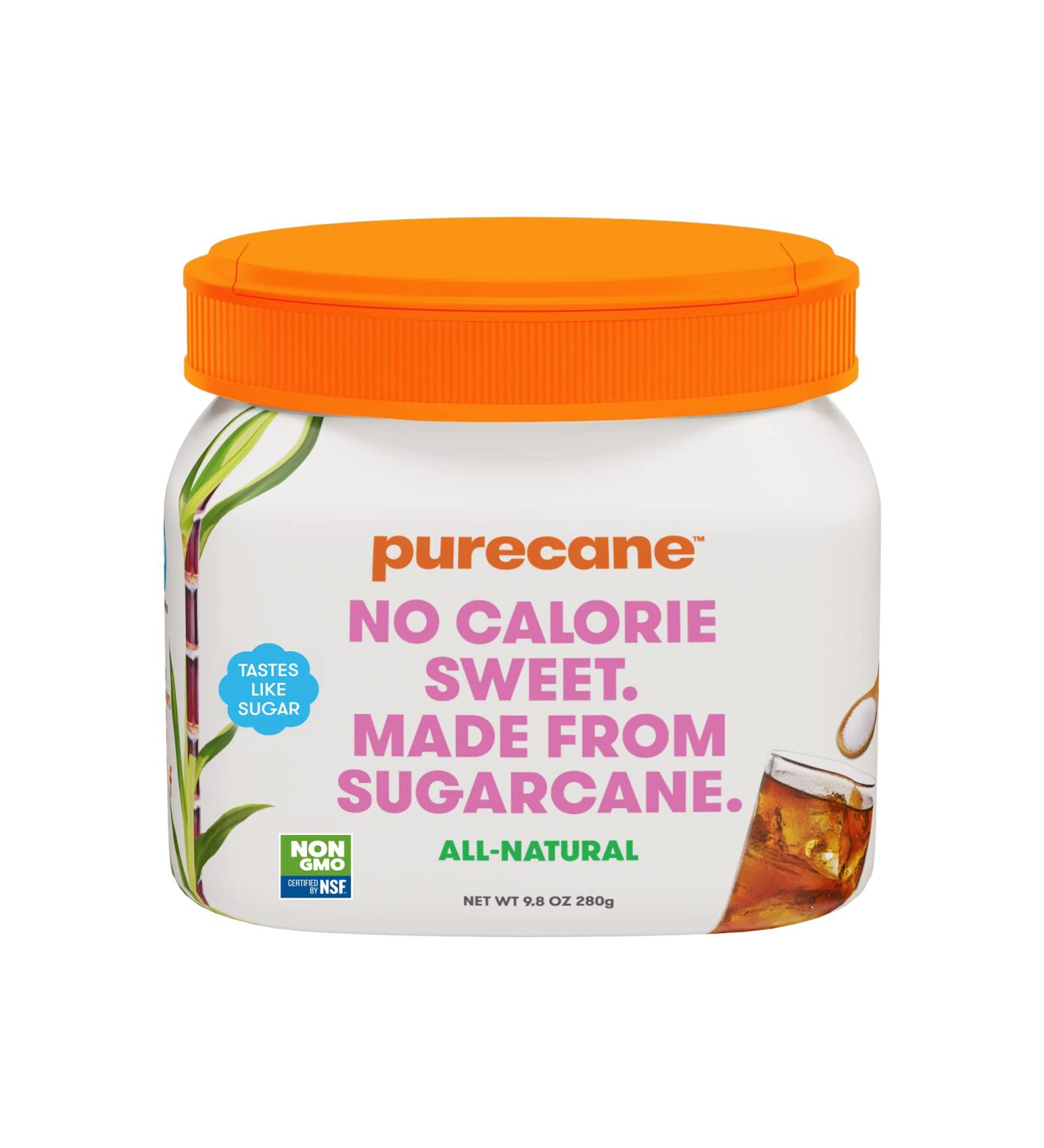 Purecane Spoonable Family Canister - Zero Calorie Confectioners Sweetener, All Natural Sugar Cane, Diabetes-Friendly - 9.8 Oz - Buy Online on SooperMarket.com