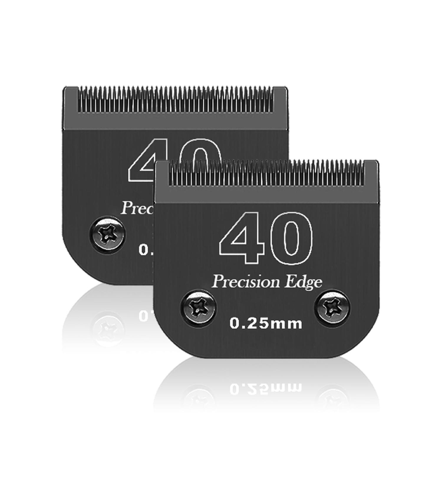 Replacement Knife for Dog Care - Compatible with Heiniger Moser Max45 Andis & Oster A5 Clipper | 40# Size 40 (0.25 mm) - 2-Pack in Black - Buy Online on SooperMarket.com