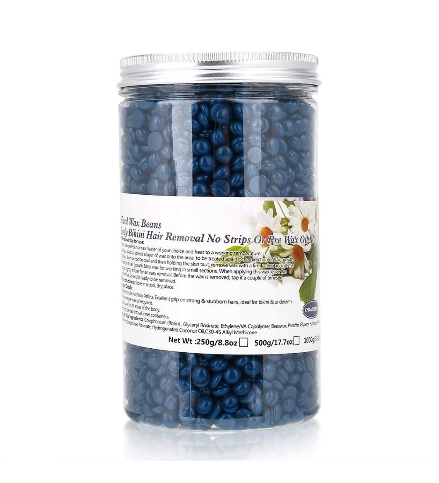 500g European Hard Wax Beans for Hair Removal - Chamomile Depilation Wax Pearls for Bikini Eyebrows Face & Armpits - Ideal for Men & Women - Buy Online on SooperMarket.com