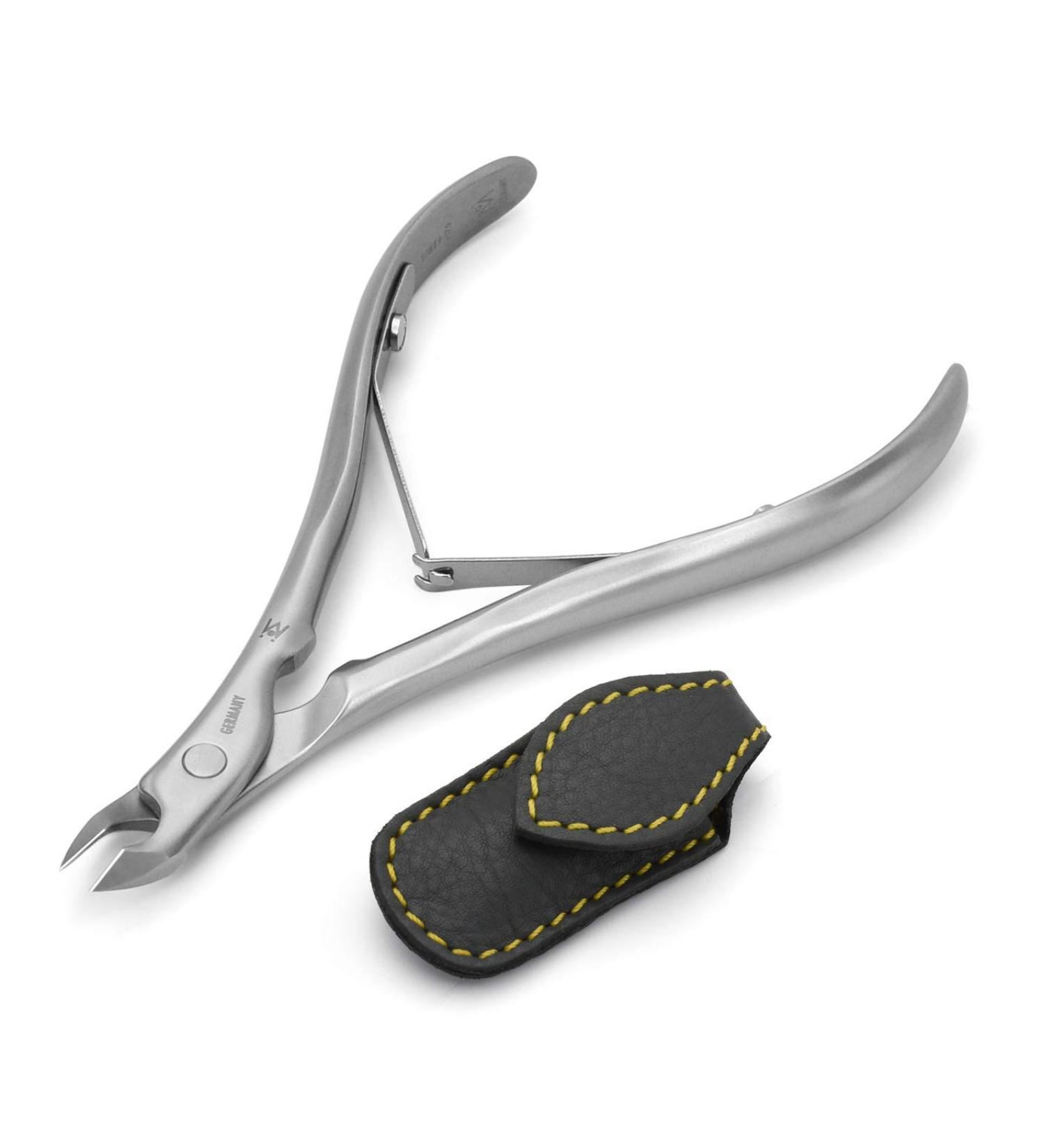 GERMANIKURE Professional Cuticle Trimmer - 1/2 Jaw Nipper - Made in Germany - FINOX Stainless Steel - Leather Case Included - Buy Online on SooperMarket.com