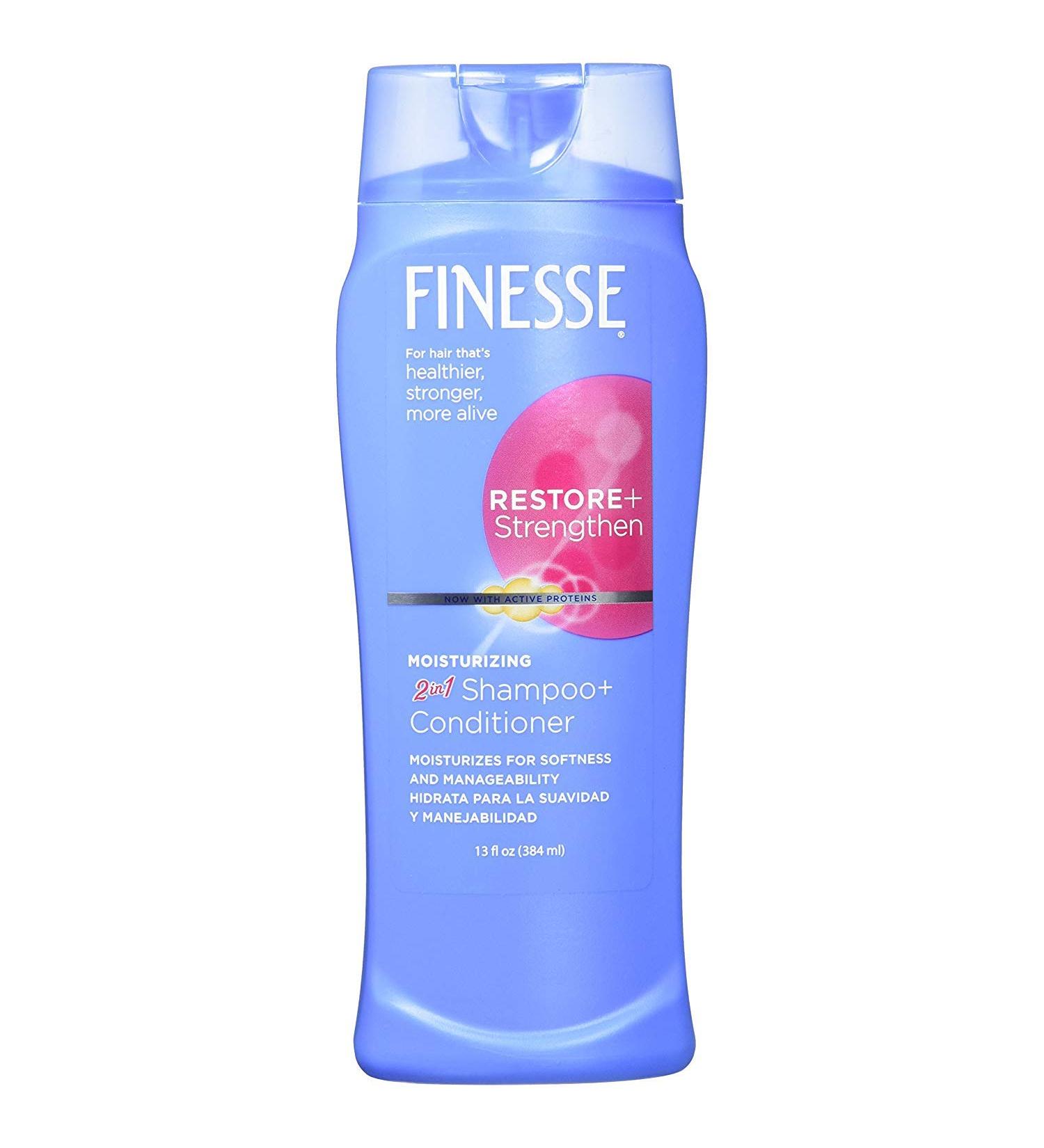 Finesse 2 in 1 Moisturizing Shampoo and Conditioner 13 oz (Pack of 4)