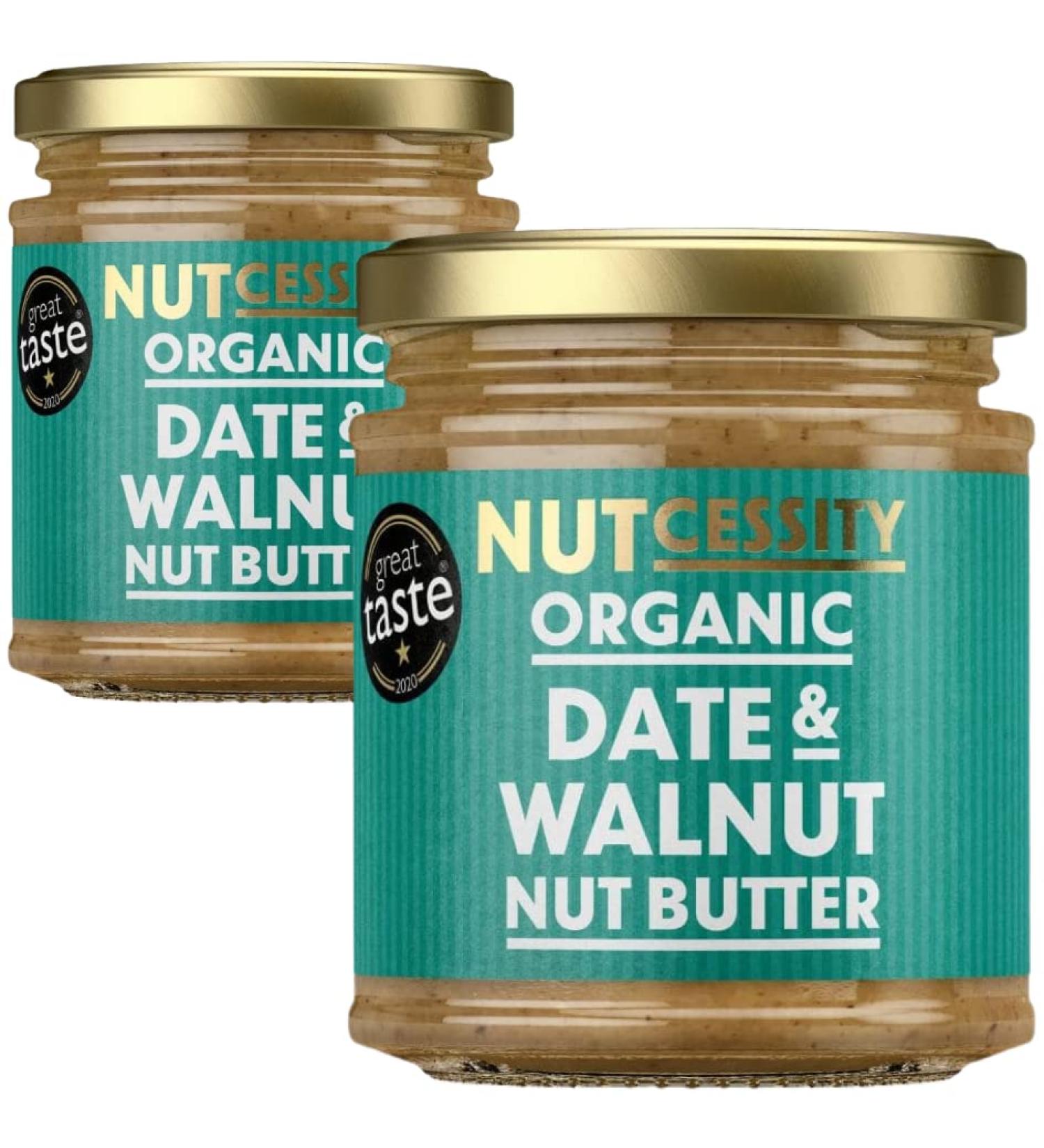 Organic Nut Butter (2 x 170g) Vegan Gluten-Free - Date & Walnut - Buy Online on SooperMarket.com