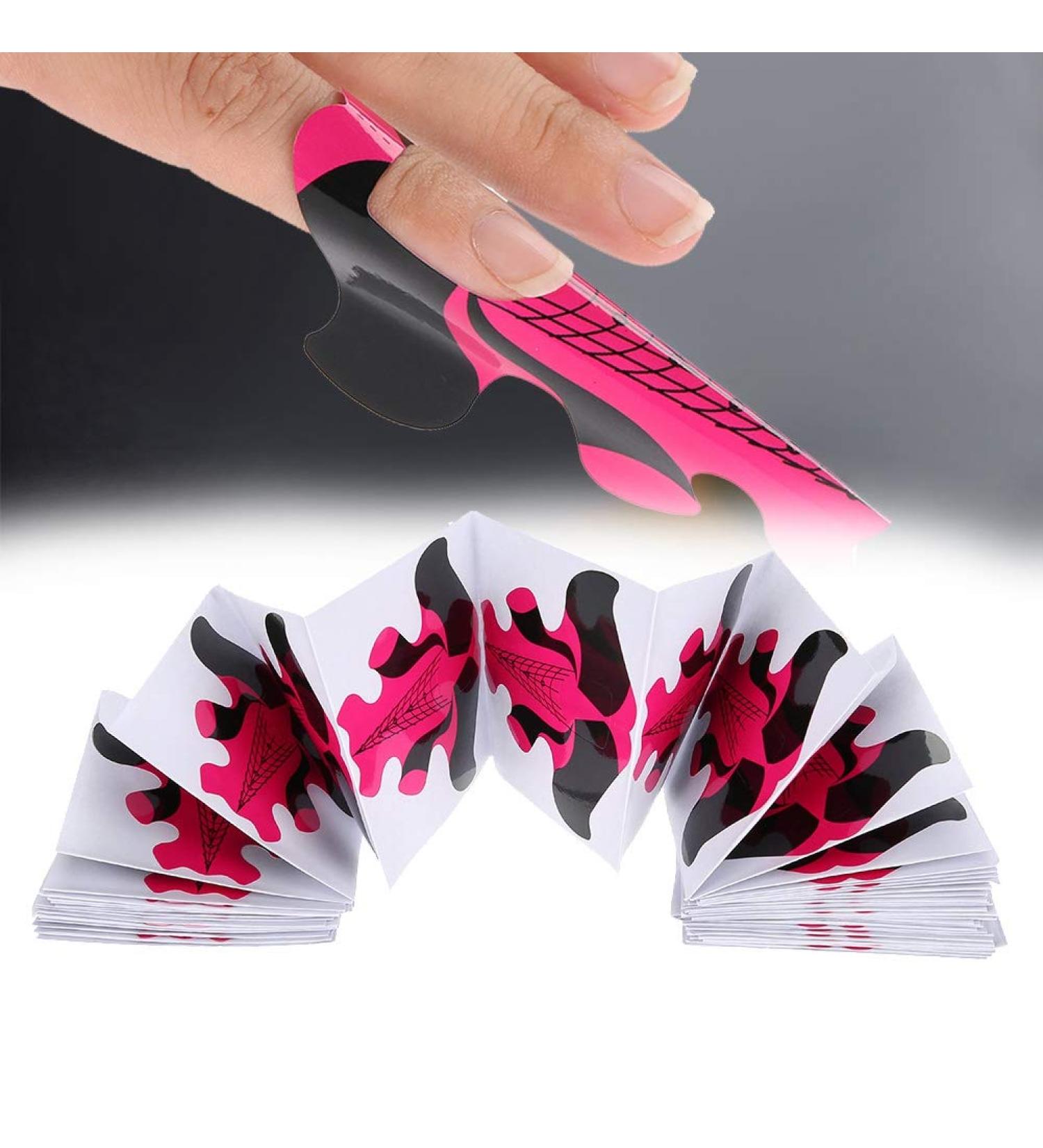 Rotekt 100pcs Nail Forms for Nail Extension - UV Builder Gel Paper Tray & Nail Art Accessories for Perfect Nails | International Shipping Available - Buy Online on SooperMarket.com