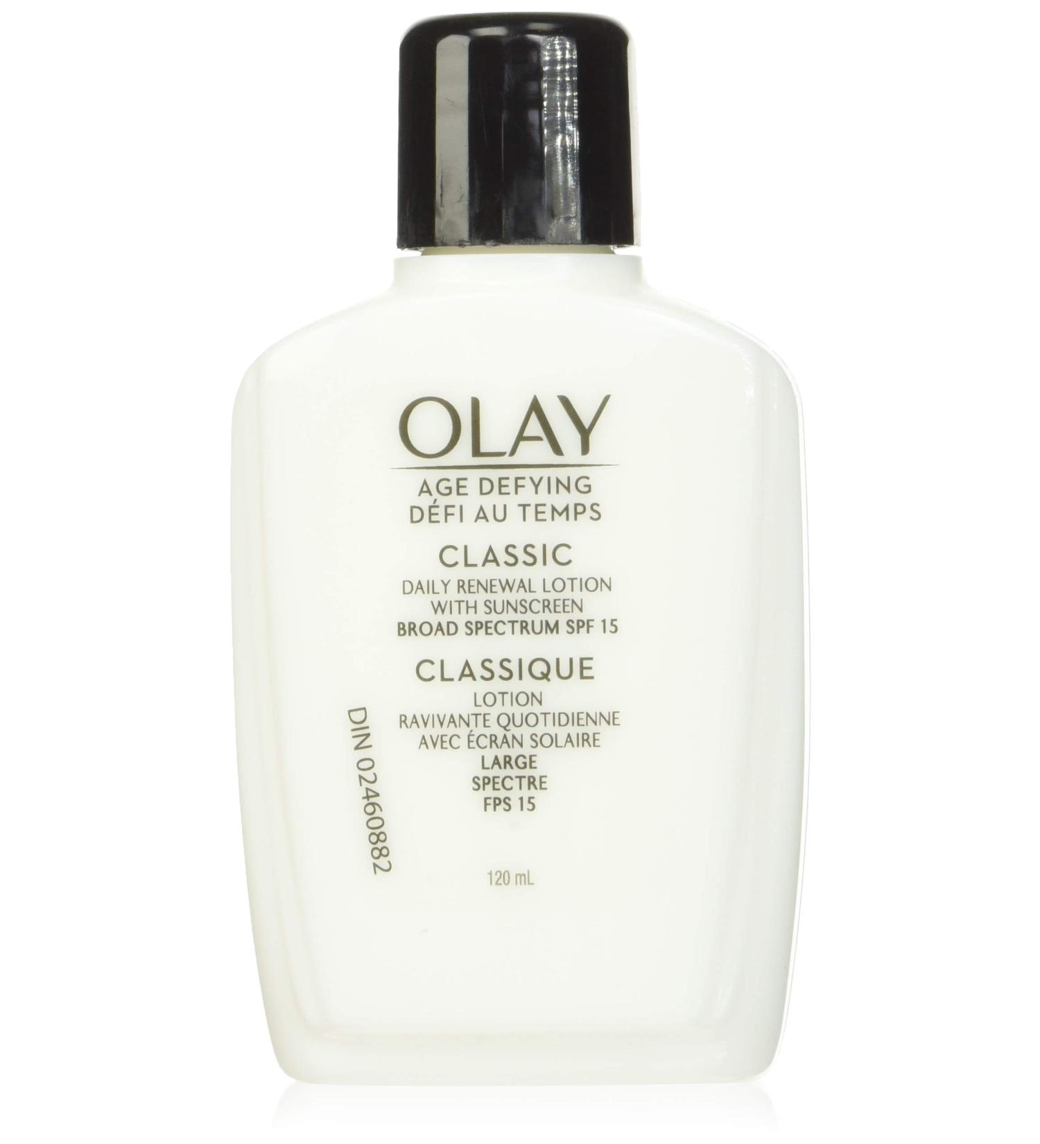 Olay Age Defying Classic Daily Renewal Lotion with Sunscreen 4 oz | Face Moisturizer - Buy Online on SooperMarket.com