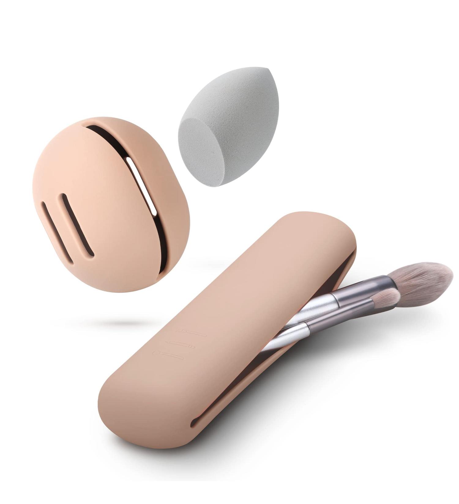 FERYES Travel Makeup Sponge Brush Holder - Silicone Beauty Blender Case for Makeup Brushes - Organizer for Travel - Buy Online on SooperMarket.com