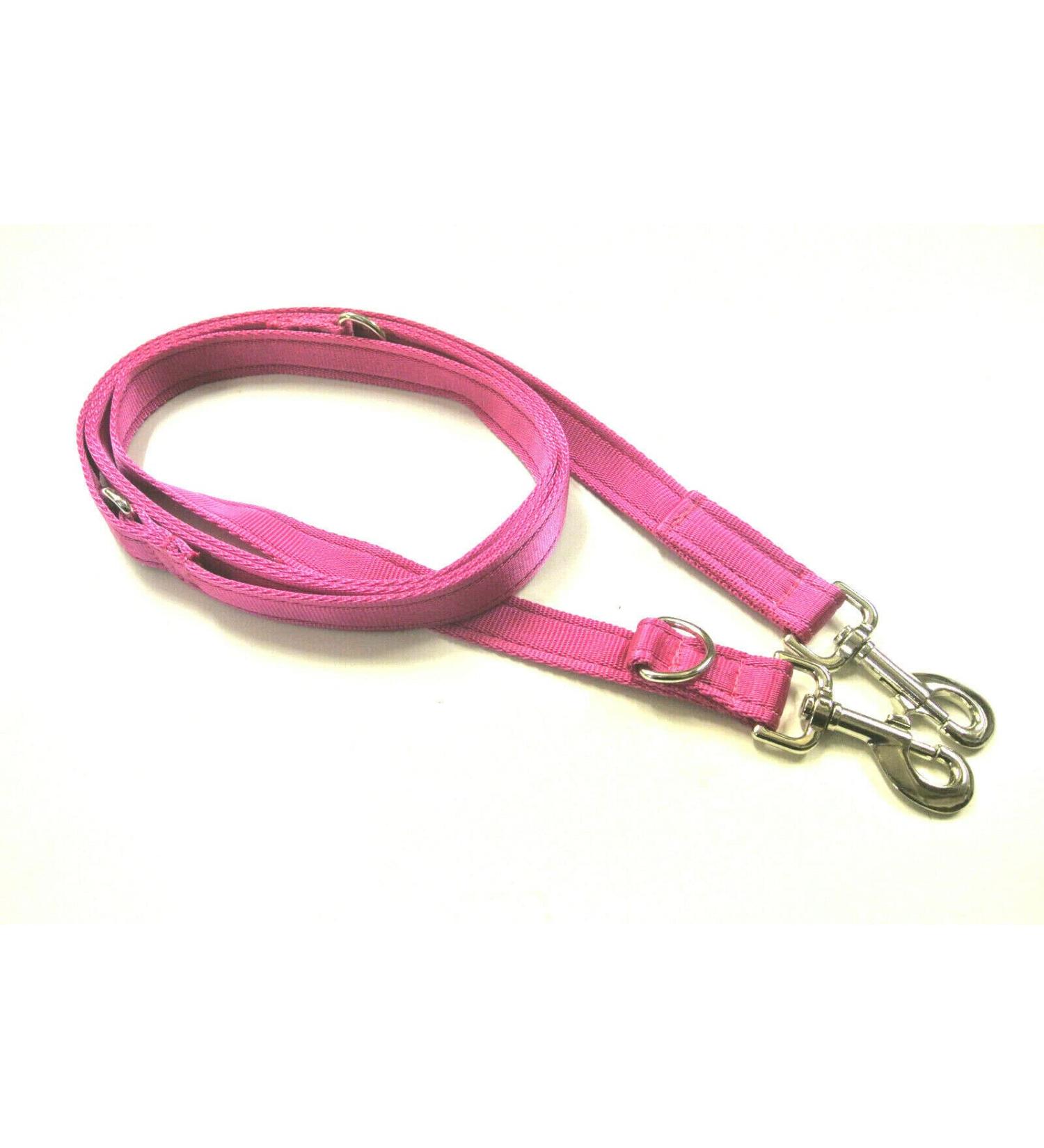 25mm Police Style Dog Training Leads Obedience Control Recall Leash Multi-Functional Double Ended (8ft (2.4m) Cerise) 8ft (2.4m) Long Cerise - Buy Online on SooperMarket.com
