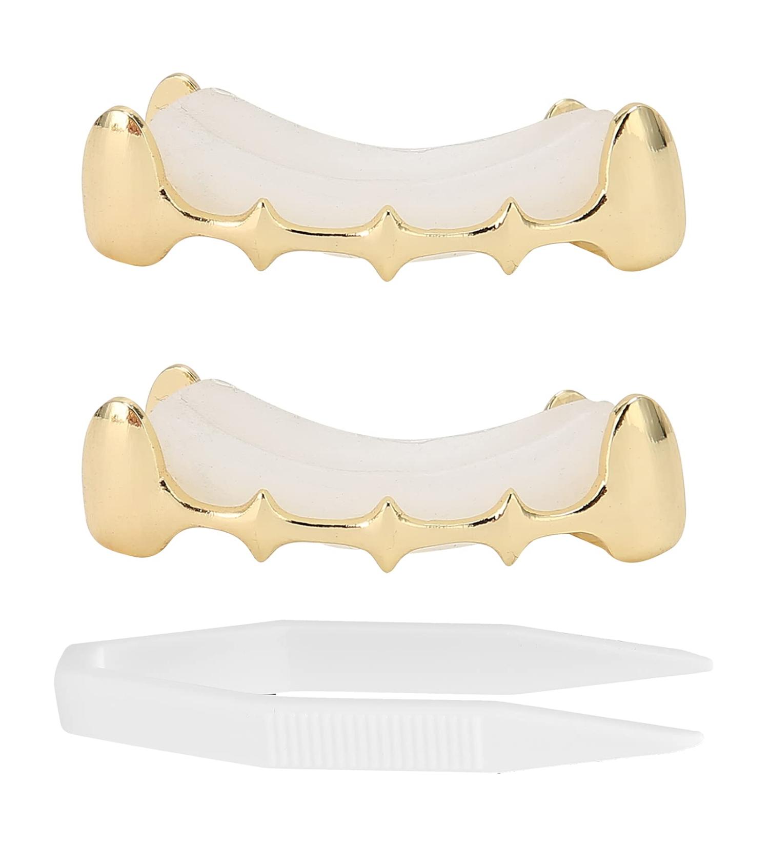 Hip Hop Brace Portable Party Teeth Brace Fashionable for Halloween for Music Concerts for Party(Gold) - Buy Online on SooperMarket.com