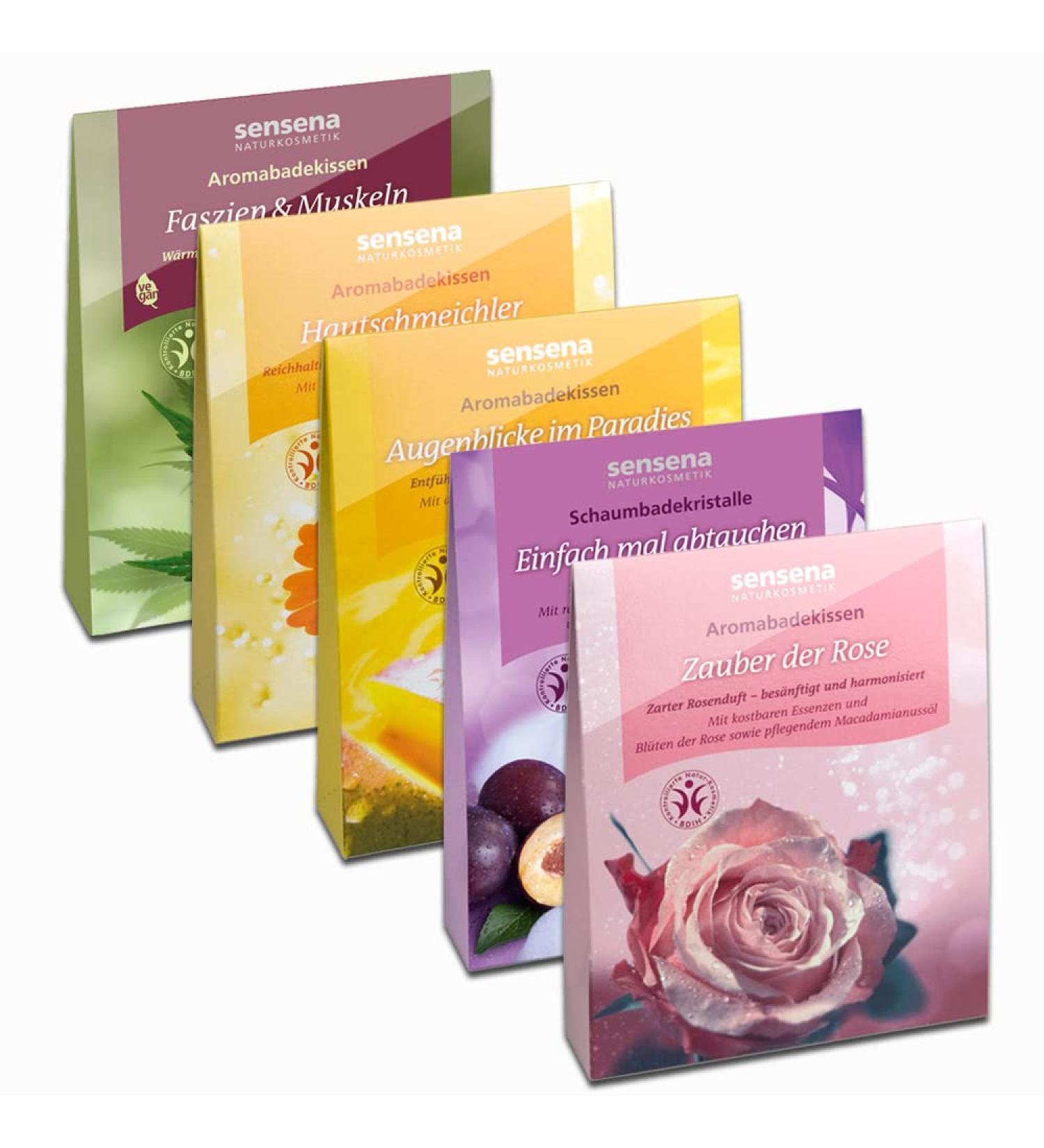 Natural cosmetics aroma bath pillow value pack "Relaxation" 4x 60g 1x 100g