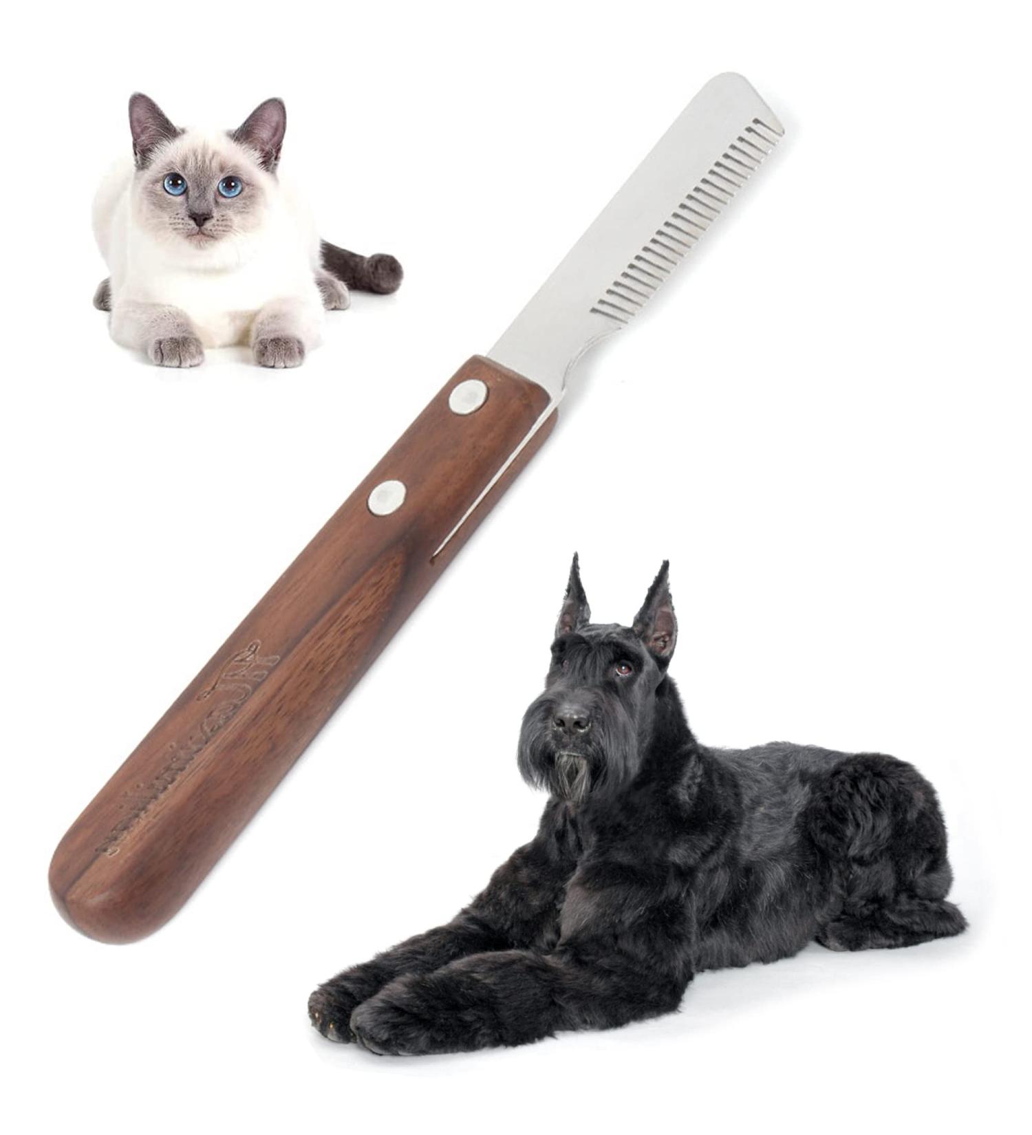 Professional Dog Trimmeters for Schnauzers & Terriers | Fur Care Tool with Wooden Handle - Perfect for Pet Grooming & Racing Dogs - Buy Online on SooperMarket.com