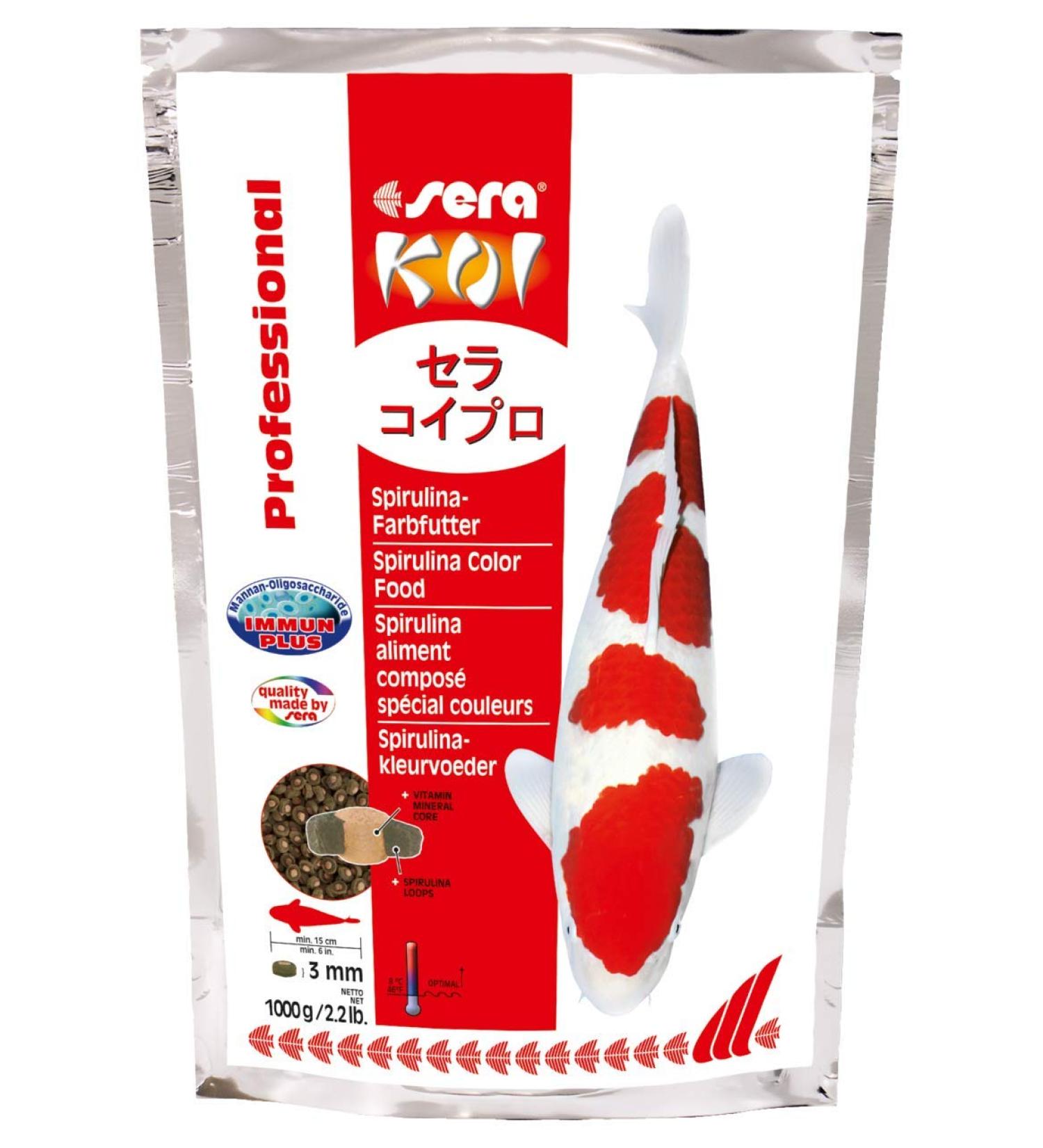 Sera Koi Professional Spirulina Color Card 1000g - Premium Koi Food for Vibrant Colors & Growth | Supports Healthy Kois | Lowers Water Pollution & Algae - Buy Online on SooperMarket.com