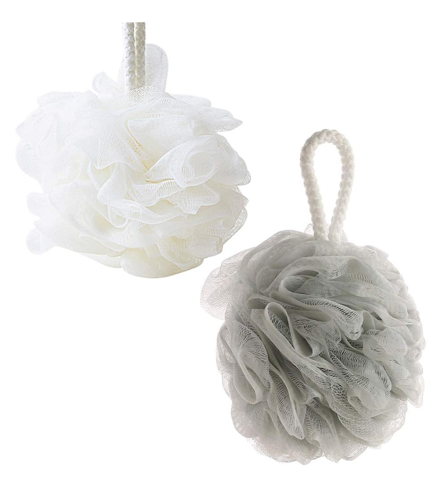 ZONGR Mesh Poufs 2-Pack - Exfoliating Bath and Shower Loofahs - Buy Online on SooperMarket.com