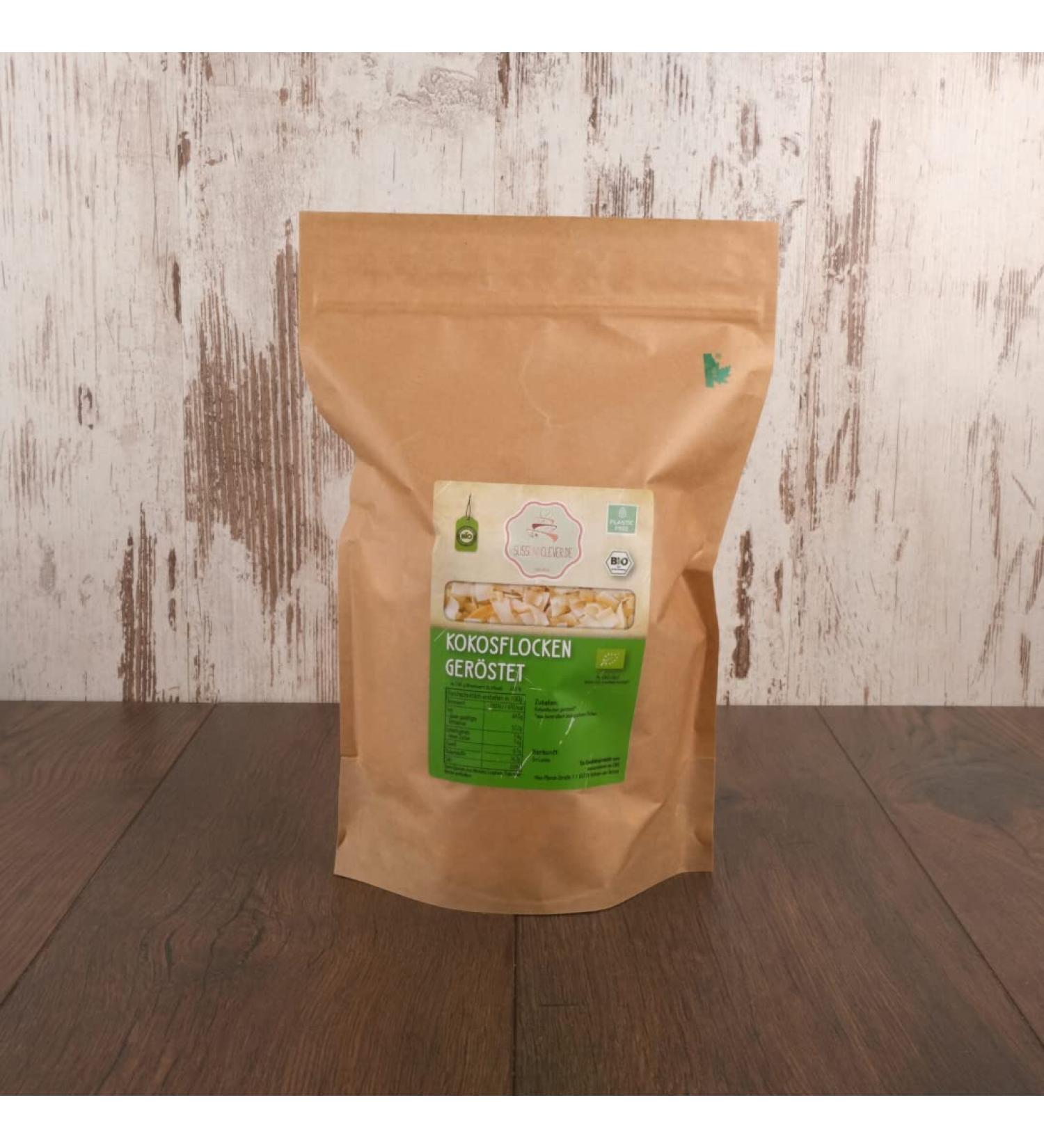 Buy Organic Coconut Chips 1kg | Roasted Coconut Flakes | Plastic-Free & Eco-Friendly Packaging - s ssundclever.de  - Buy Online on SooperMarket.com