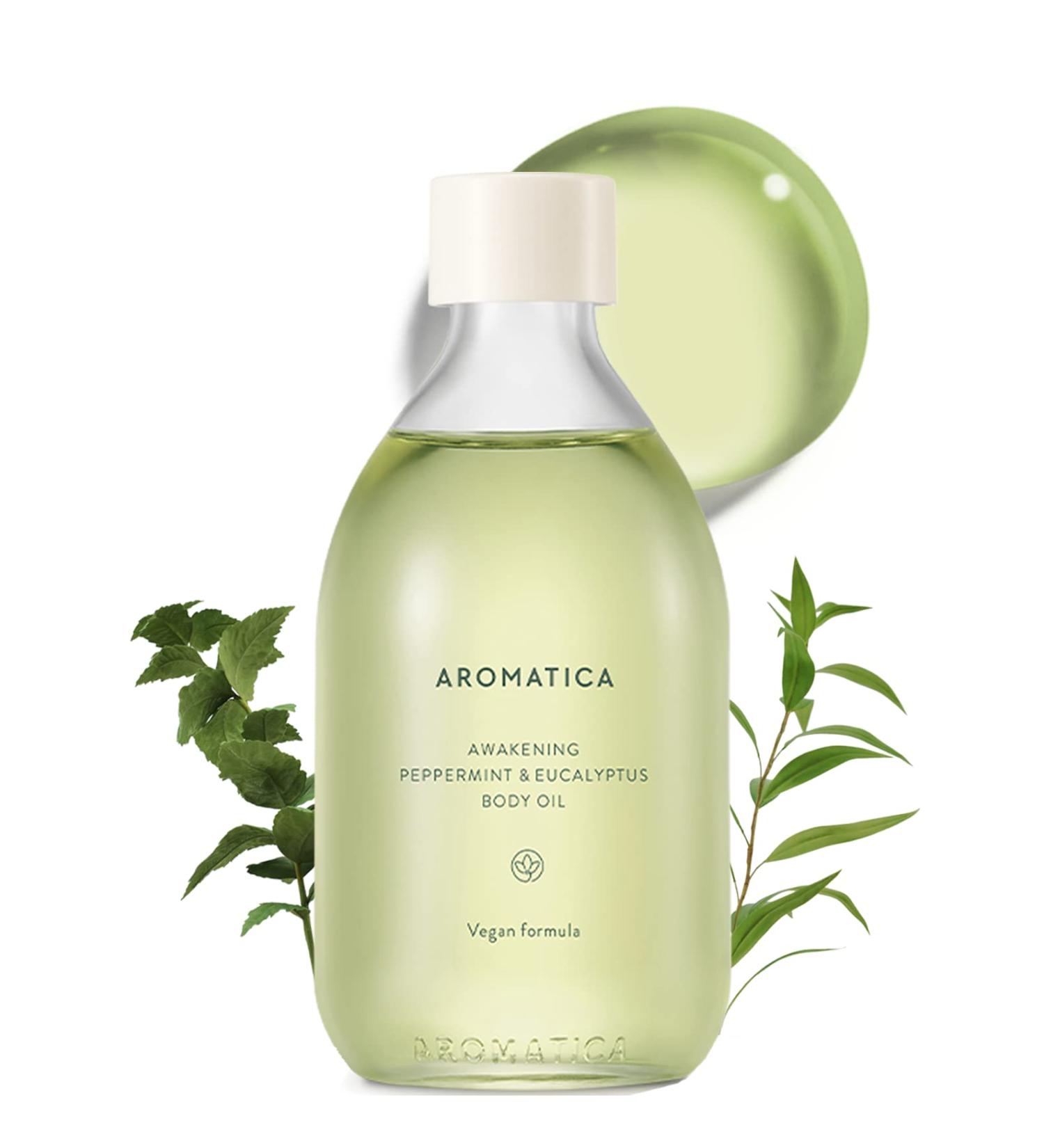 AROMATICA Peppermint & Eucalyptus Body Oil 100ML - Aromatherapy Massage Oil - Buy Online on SooperMarket.com
