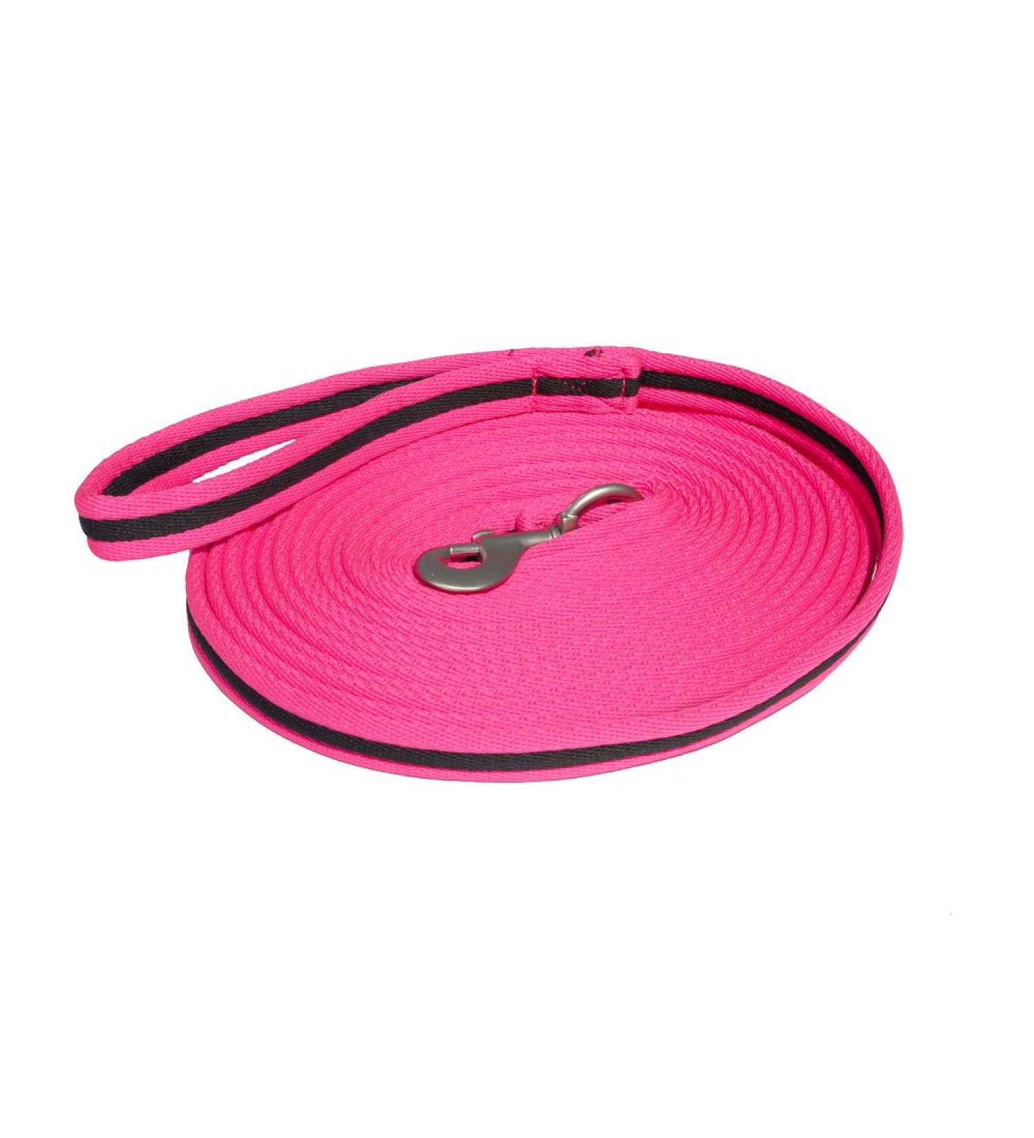 Rhinegold Carnival Lunge Rein Black / Pink