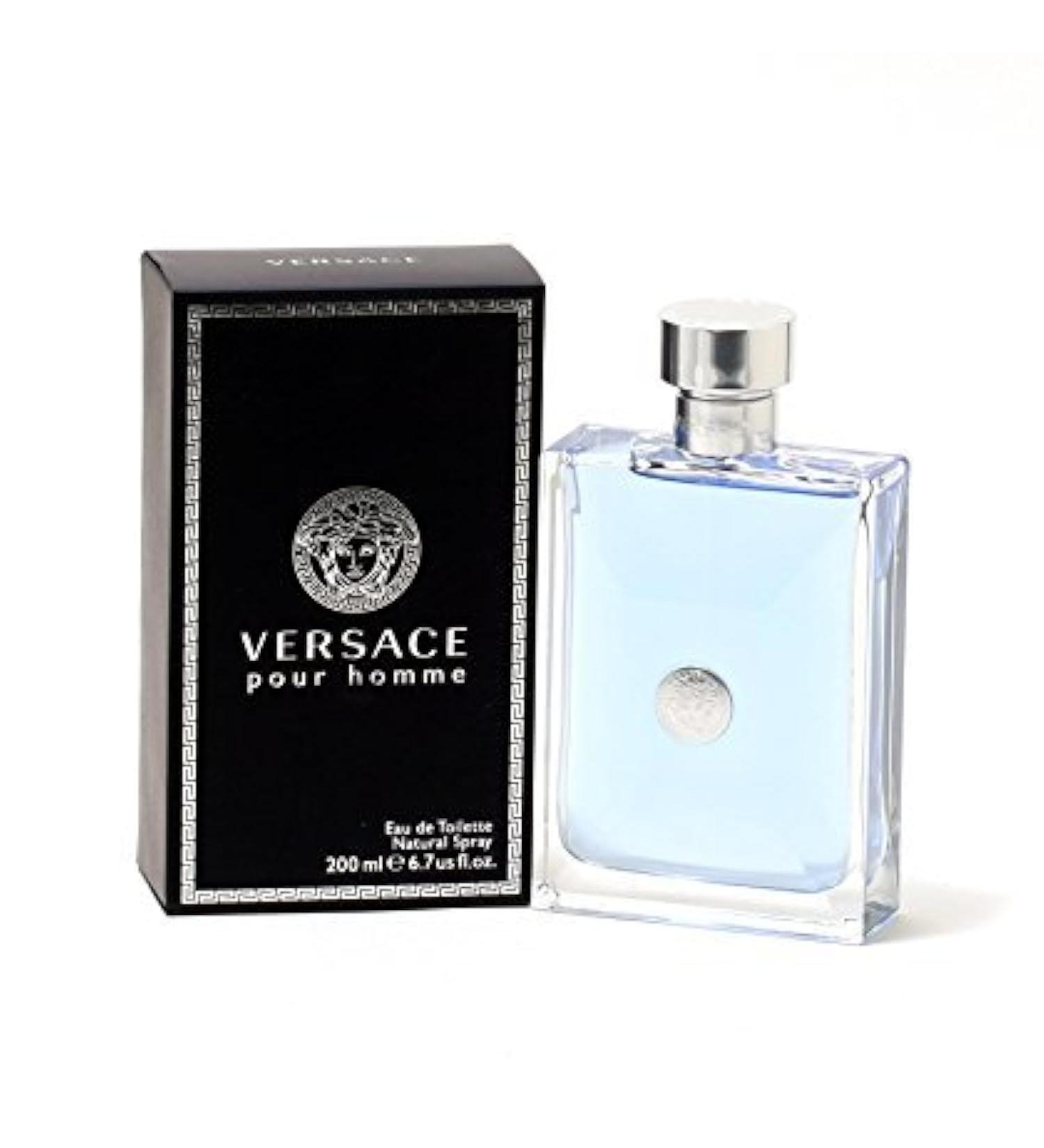 Versace Pour Homme Eau de Toilette Spray for Men 6.7 Ounce 6.7 Fl Oz (Pack of 1) Cedar Lemon Orange - Buy Online on SooperMarket.com