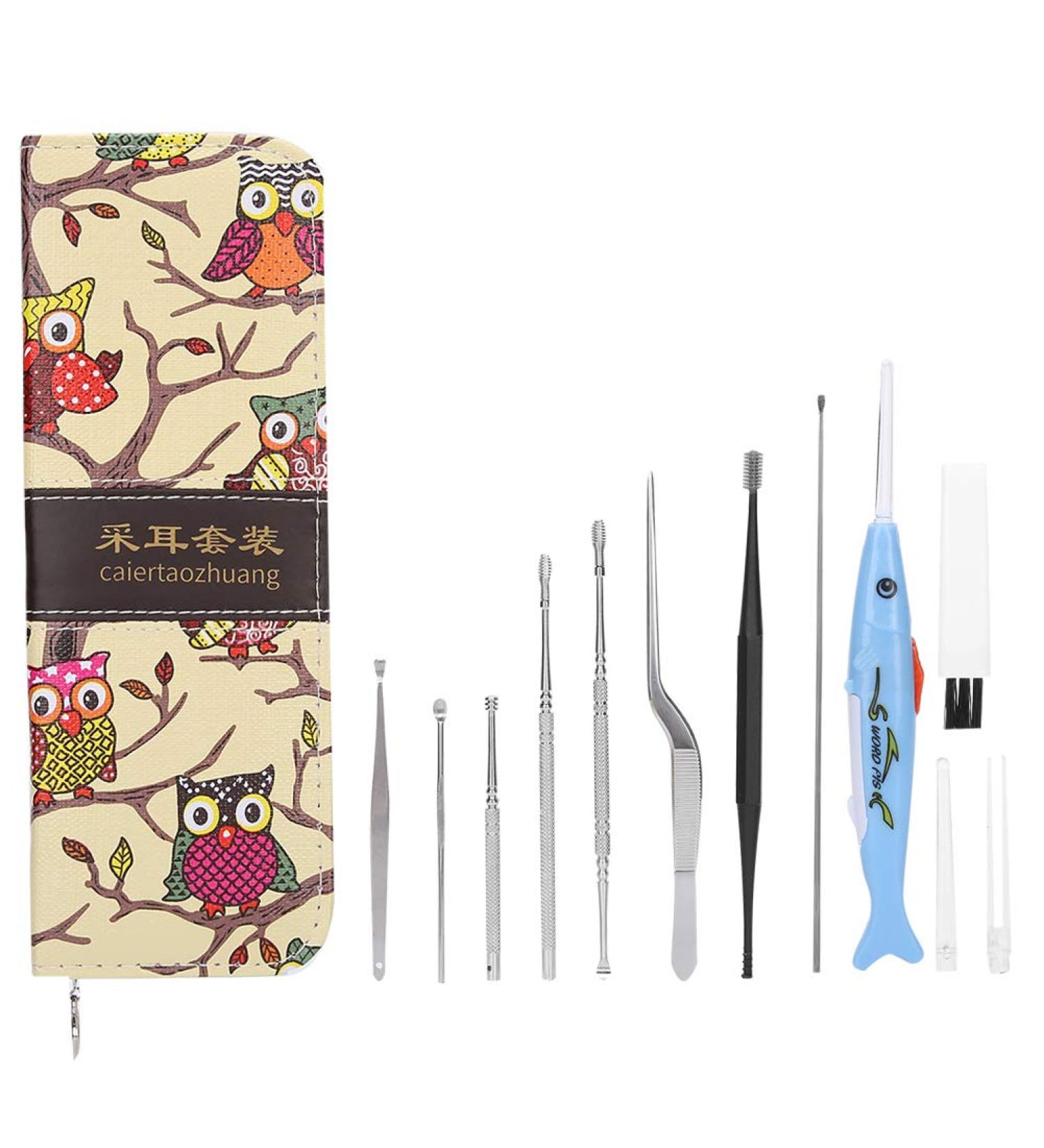 10PCS Luminous Children Ear Wax Removal Tool Set - Home Earpick & Tweezers for Safe Earwax Removal - Buy Online on SooperMarket.com