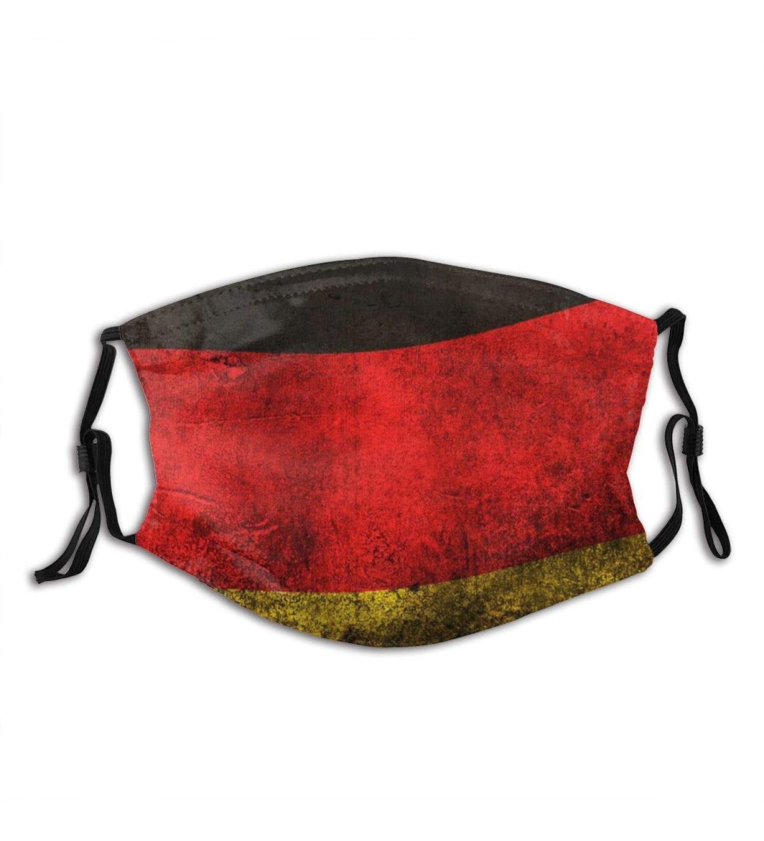Grunge Flag of Germany Cotton Washable Nose Wired Face Cover Filter Pocket Wide Cover with Filter - Buy Online on SooperMarket.com