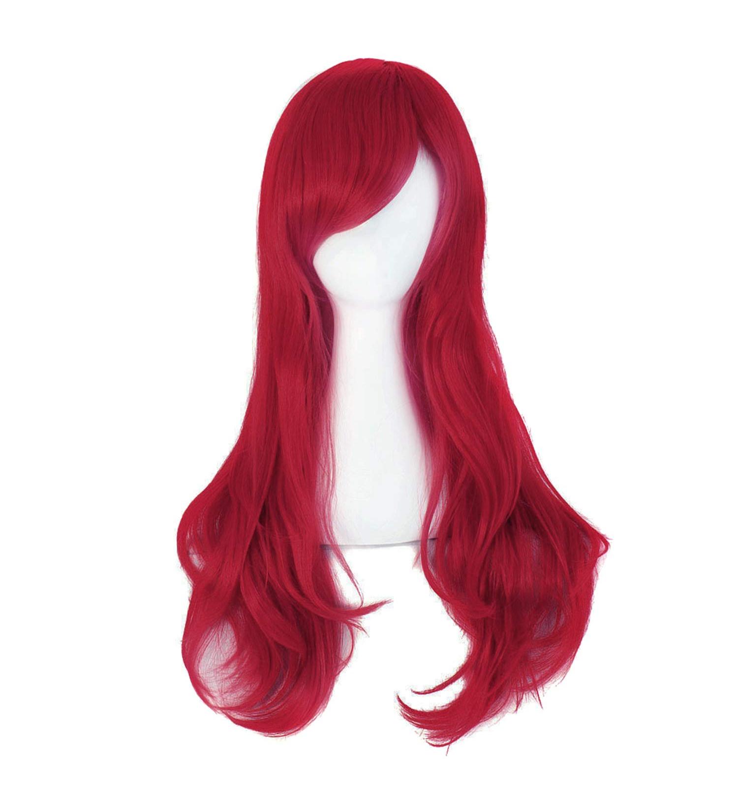 MapofBeauty 28 Dark Red Long Curly Costume Cosplay Wig - 70cm - Buy Online on SooperMarket.com