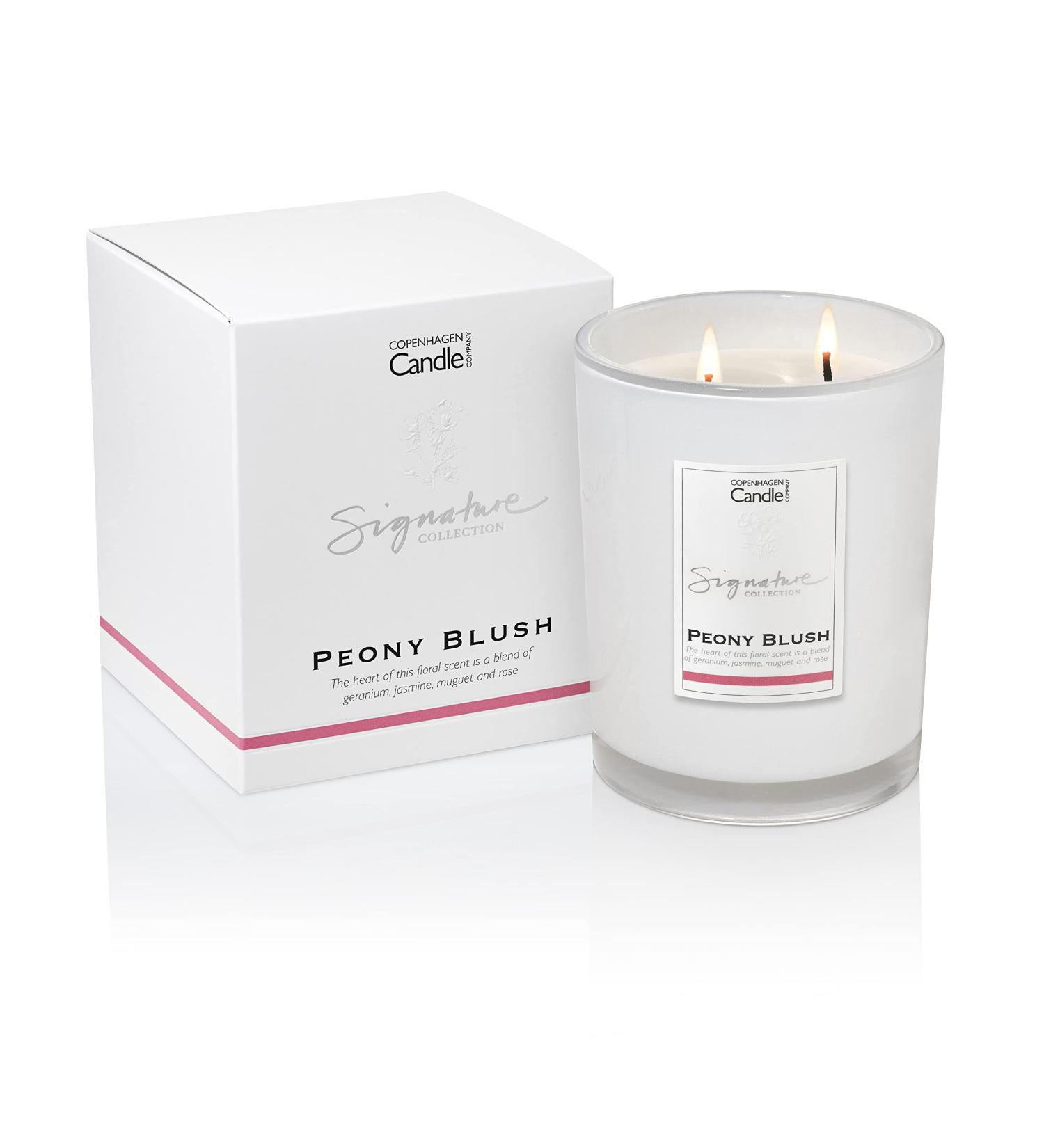 Luxury Scented Candles Gifts for Women | Natural Wax Blend | 65 Hours Burn time | Hotel Collection - Peony Blush (21oz) by The Copenhagen Company - Buy Online on SooperMarket.com