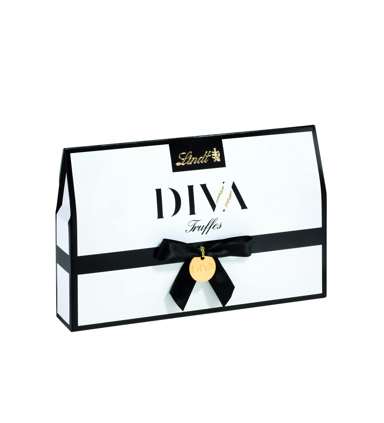 Lindt Chocolate Diva Pralin s Collier - 10 Gourmet Chocolates in 4 Flavors | 114g Gift Box | Perfect Praline Gift for Any Occasion - Buy Online on SooperMarket.com