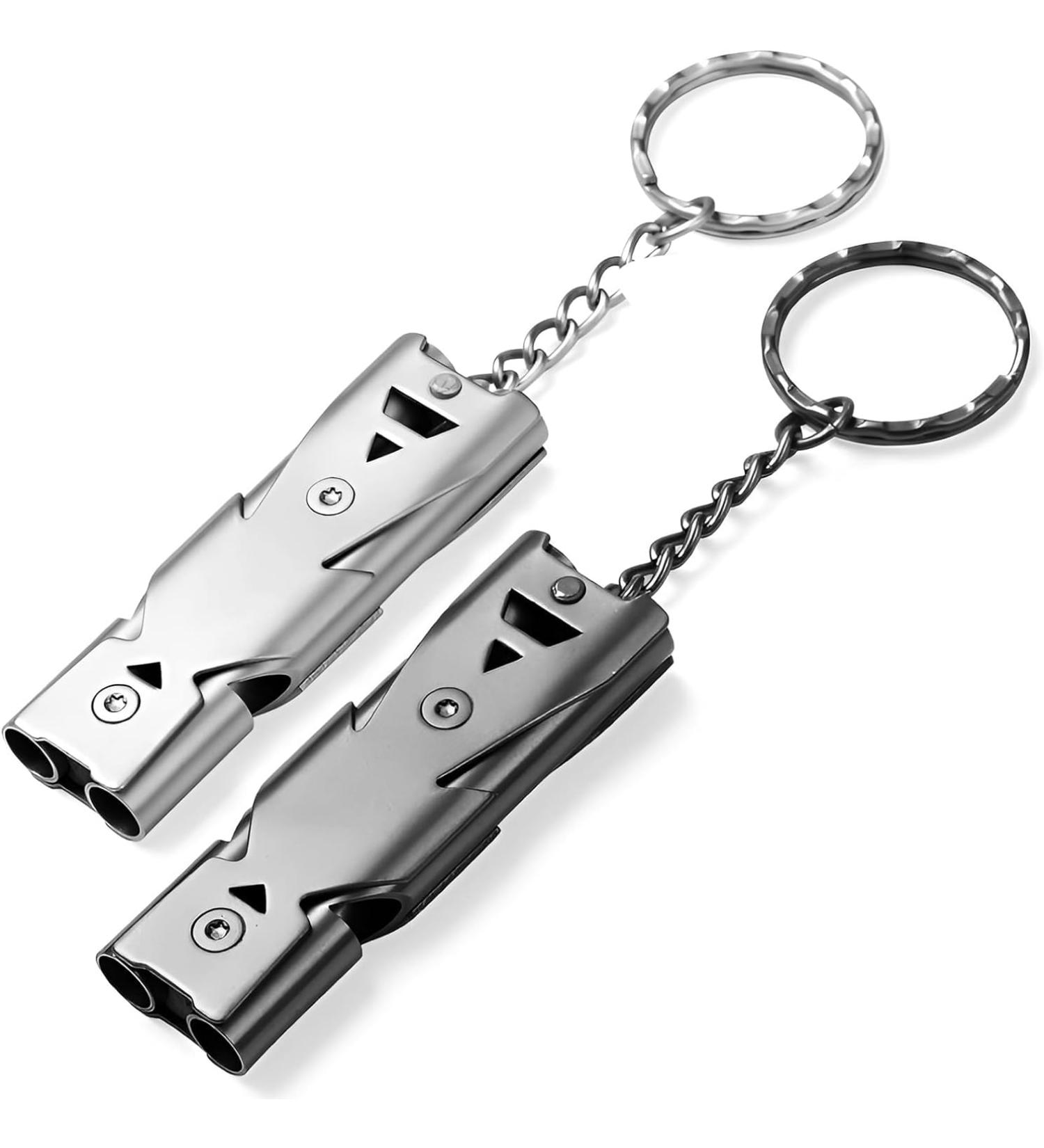 Usysgt Emergency Calls Signal Pipe - 2 Loud Safety Pipes with Key Rings for Dog Walking Training & Outdoor Adventures - Buy Online on SooperMarket.com
