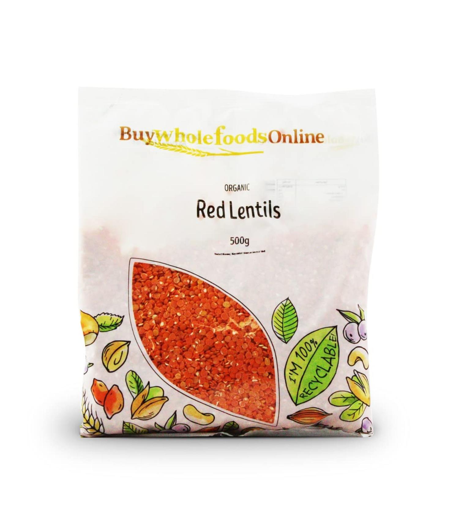 Organic Red Lentils 500g (BWFO)