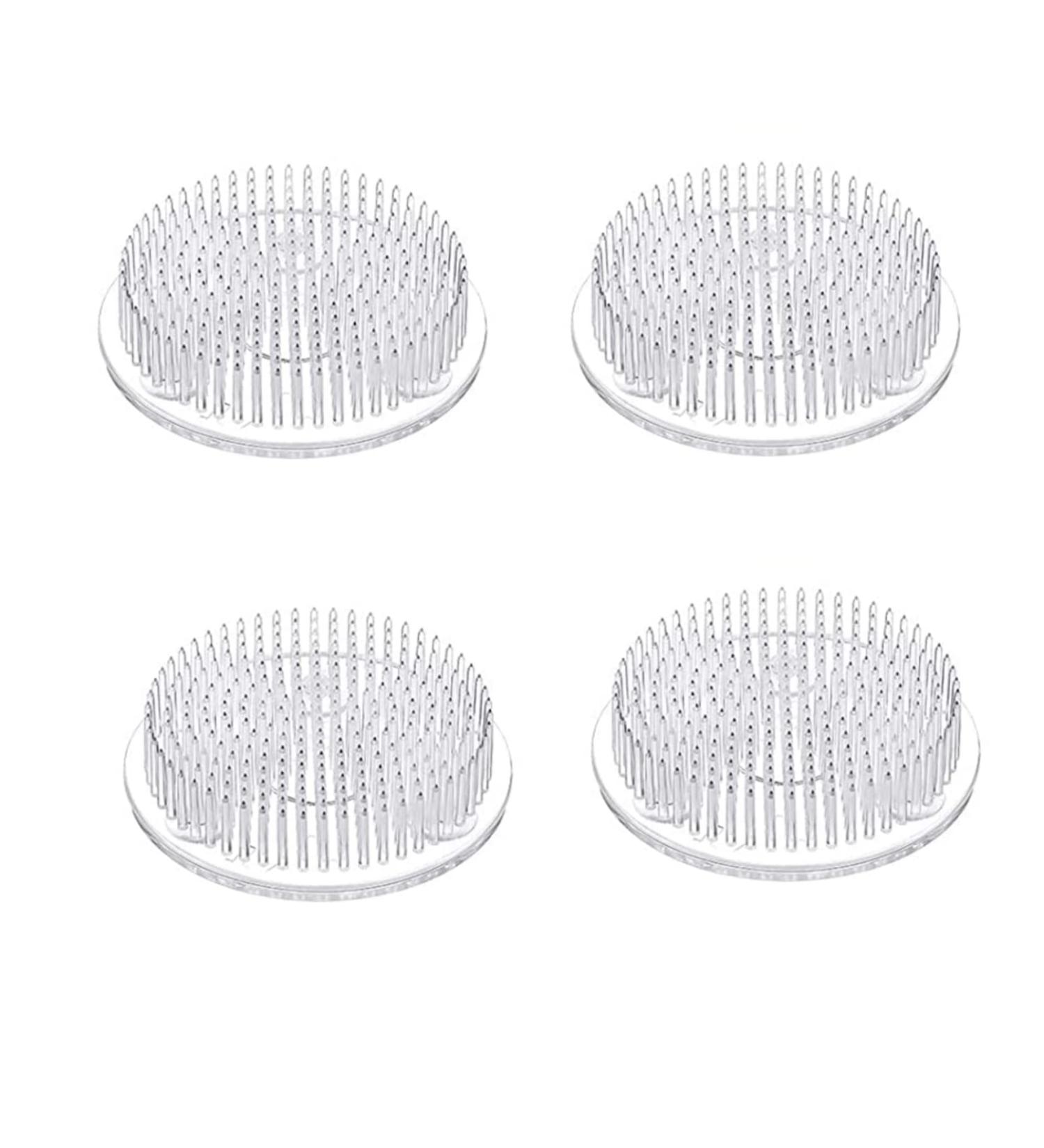 Set of 2 Clear Plastic Flower Frogs Arrangement Holders 2.76 Inch - 70mm - Buy Online on SooperMarket.com