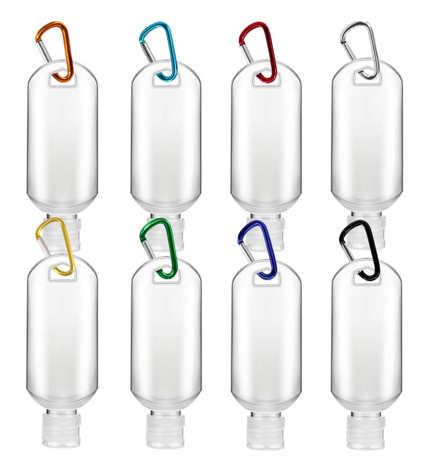 Ulife Mall 8-Piece 50ml Portable Travel Bottles Set - Empty Flip-Cap Bottles for Easy Travel | International Shipping - Buy Online on SooperMarket.com