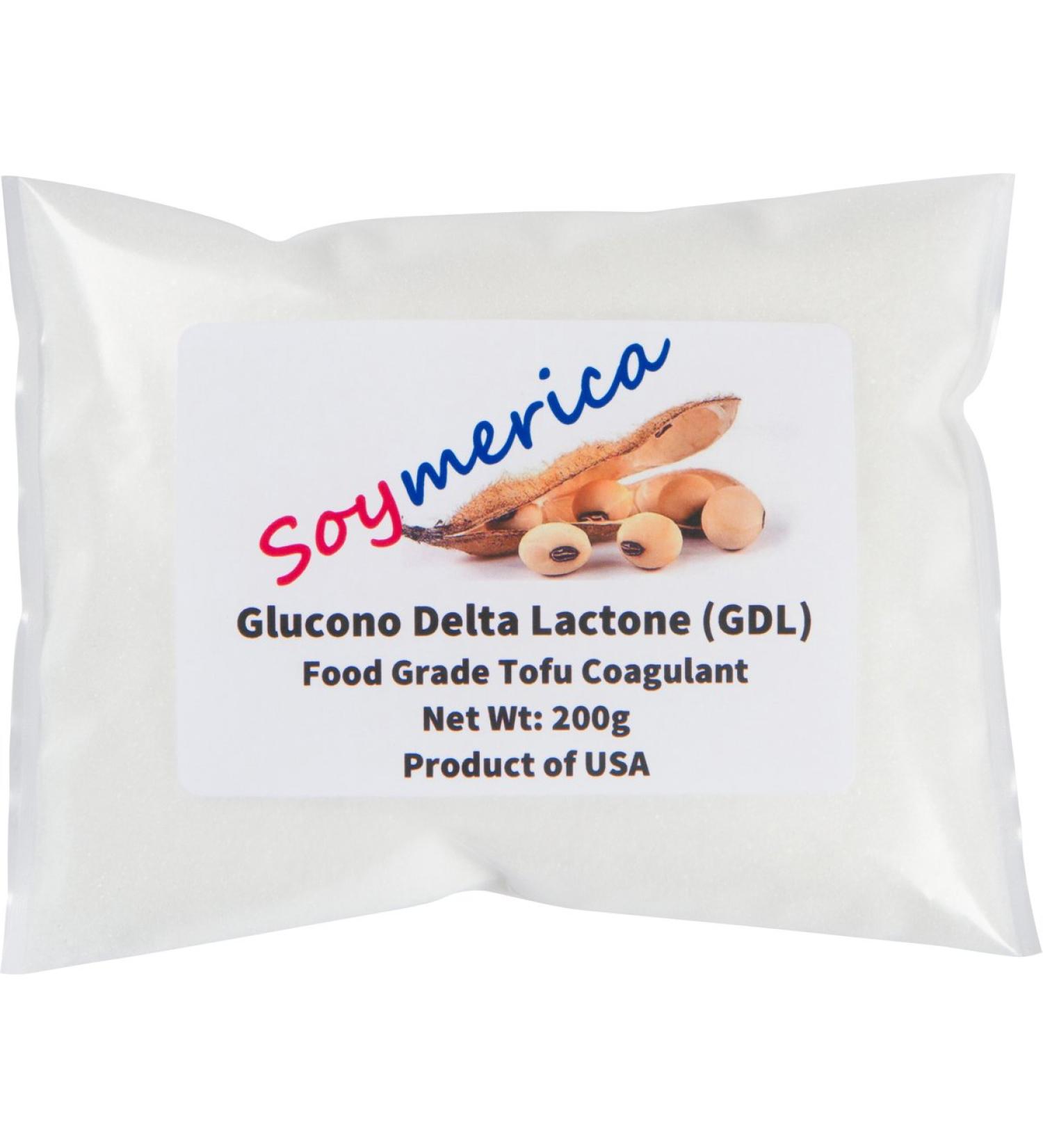 Soymerica Tofu Coagulant - 200g Premium Glucono Delta Lactone (GDL). Food Grade. 100% Product of USA