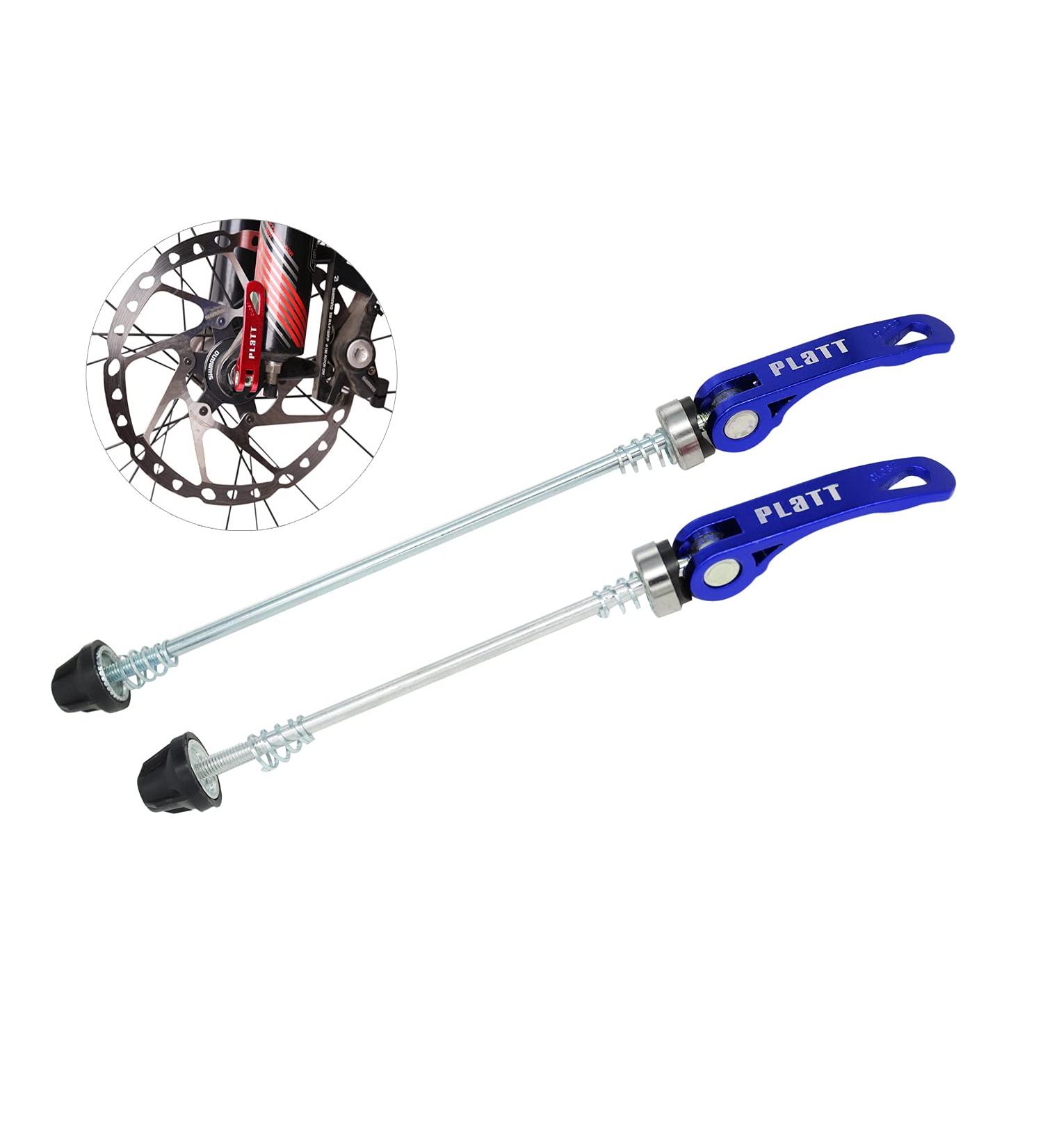PLATT Bike Wheel Hub Skewers - Blue MTB Quick Release Skewers for Road, Mountain, BMX Bikes (1 Pair) - Buy Online on SooperMarket.com