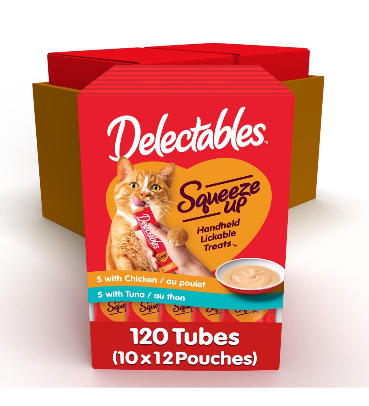 Hartz Delectables Squeeze Up Interactive Lickable Wet Cat Treats Chicken & Tuna 120 Count Chicken & Tuna 1 g (Pack of 120) - Buy Online on SooperMarket.com