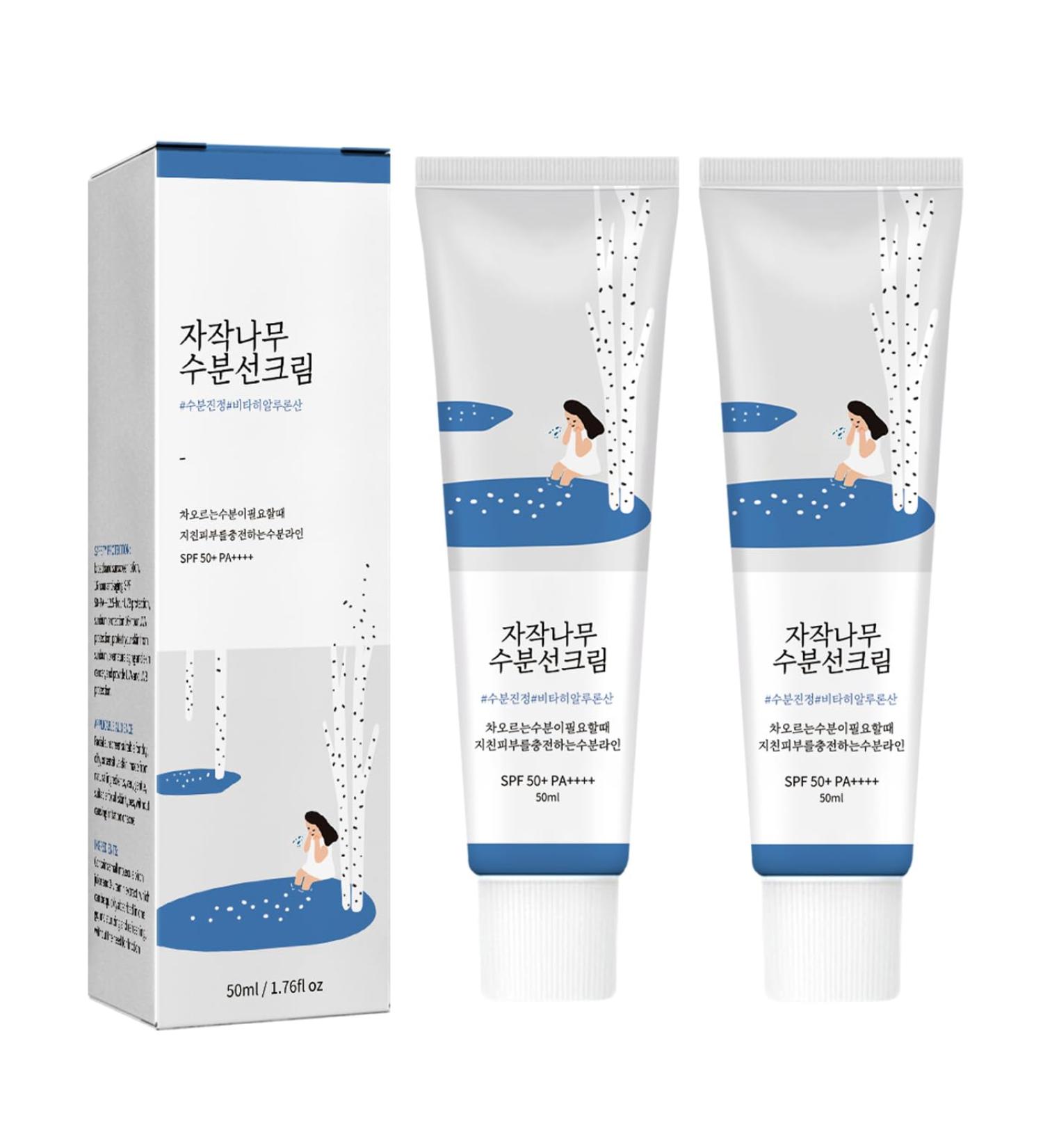 Birch Juice Moisturizing Sun Cream No White Cast Strong UV Protection Korean Sunscreen SPF50 SPF50+ PA++++ - Buy Online on SooperMarket.com