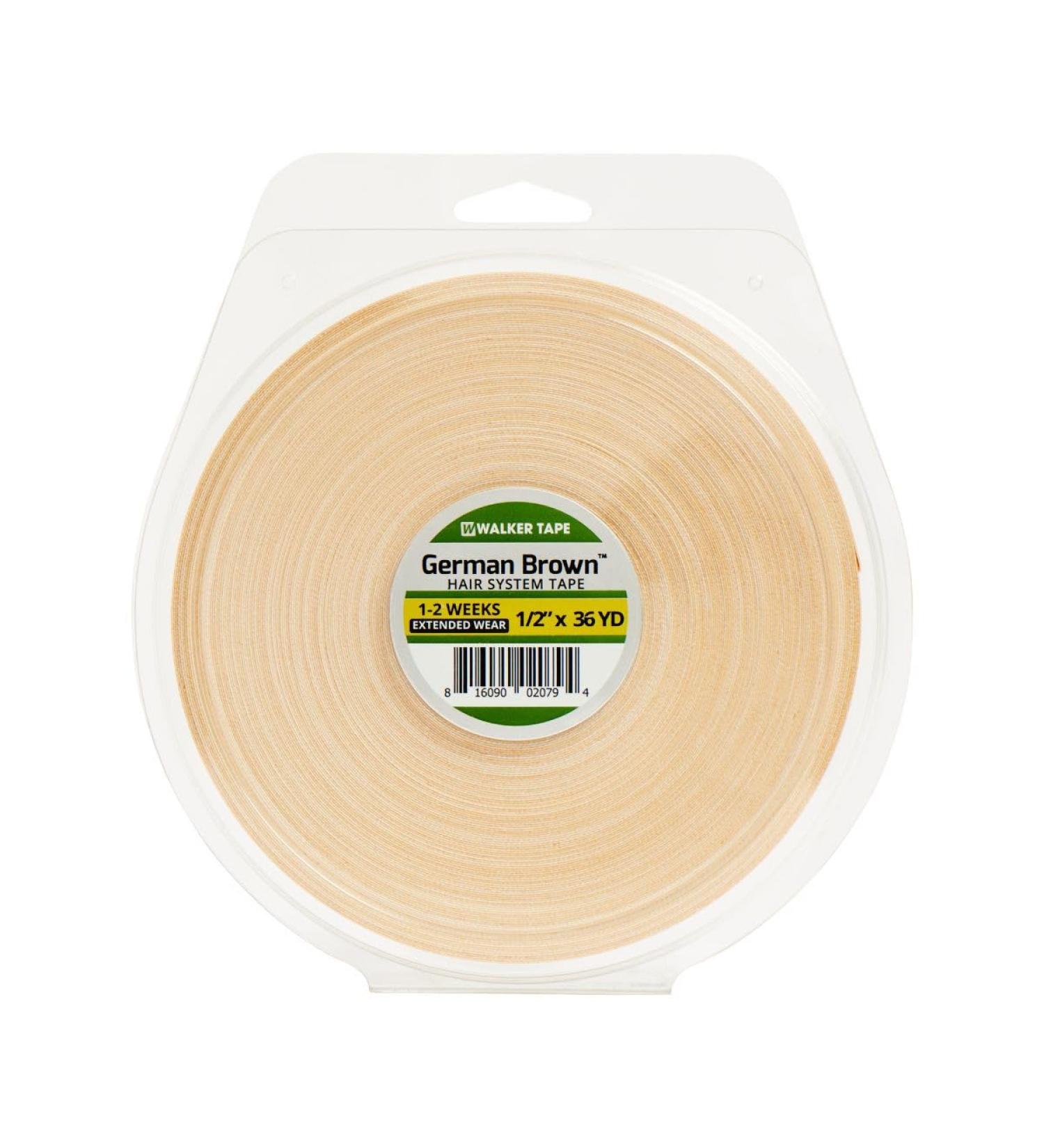 Walker Tape German Brown 1/2"" x 36 Yard Roll Brown Liner Cloth Tape 1-2 Week Extended wear