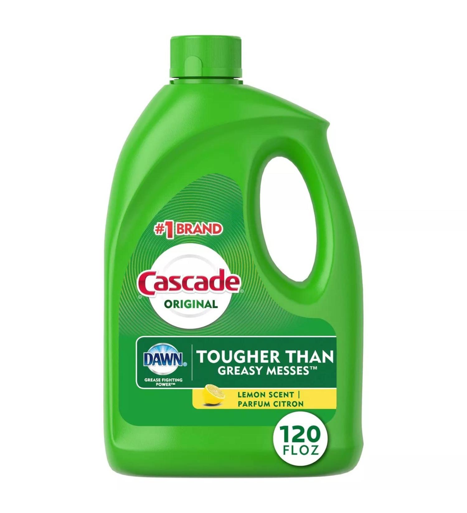 Cascade Gel Dishwasher Detergent Lemon Scent 120-ounce