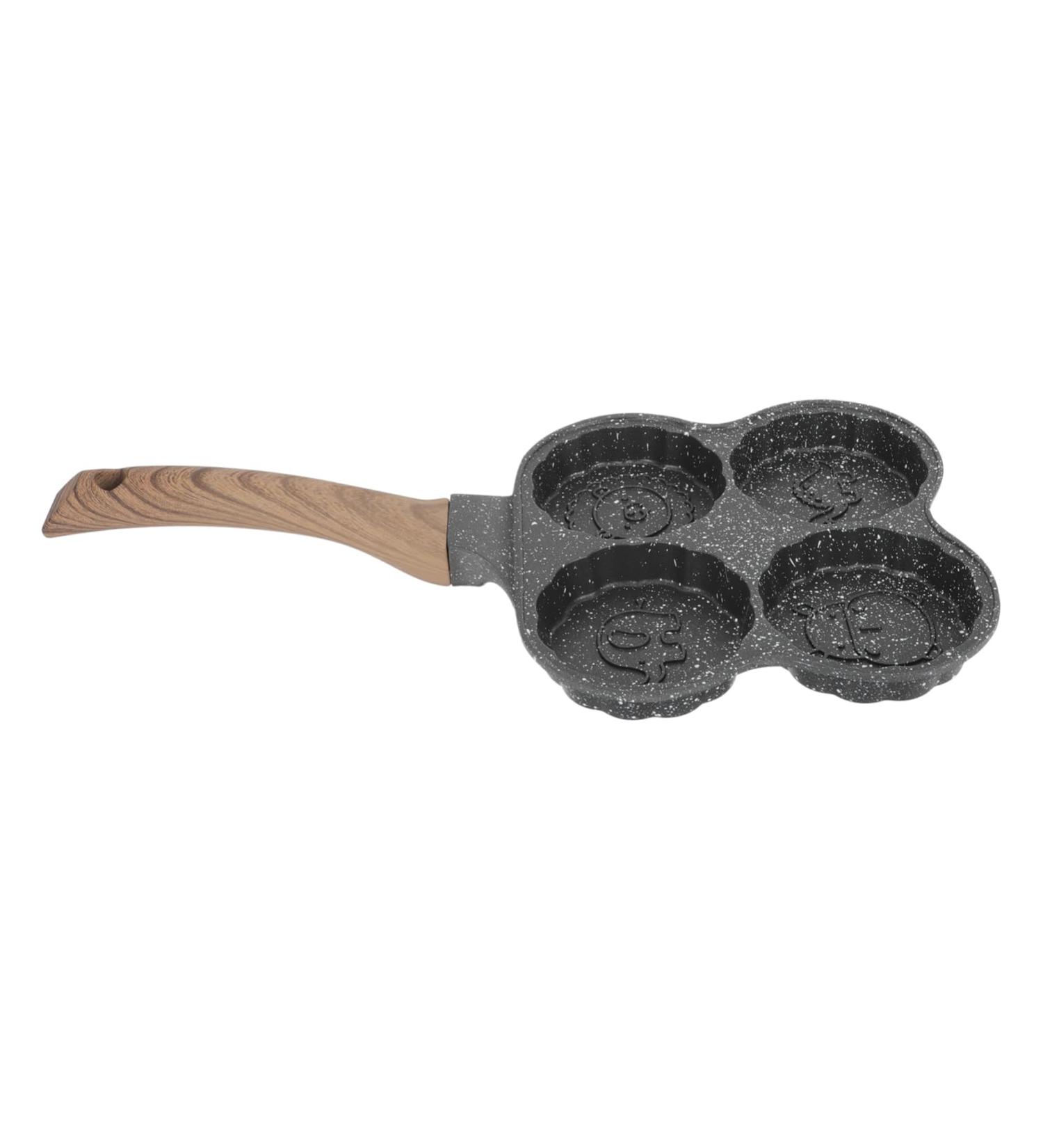 PRETYZOOM 1pc Hamburger Pancake Pan Mini Pan Pancake Maker Pan Kitchen Accessory 4 Hole Omelette Pan Egg Pan for Gas Stove Omelette Frying Pan Medical Stone Fried Eggs Egg Plate - Buy Online on SooperMarket.com