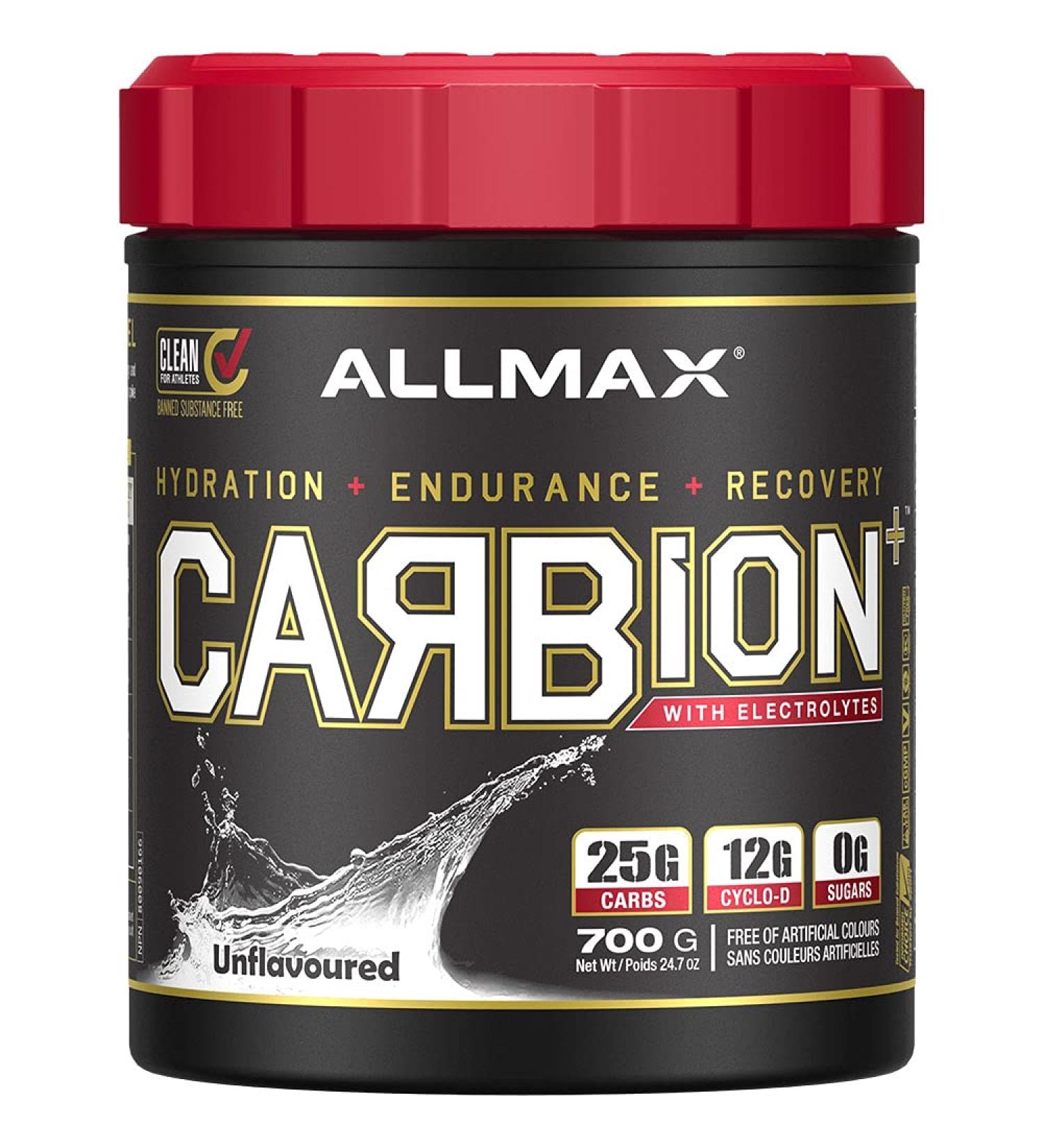 ALLMAX Nutrition - CARBION+ (Hydration Endurance & Recovery) - Unflavoured 700 Gram 25 serves Unflavoured 700 g (Pack of 1) - Buy Online on SooperMarket.com