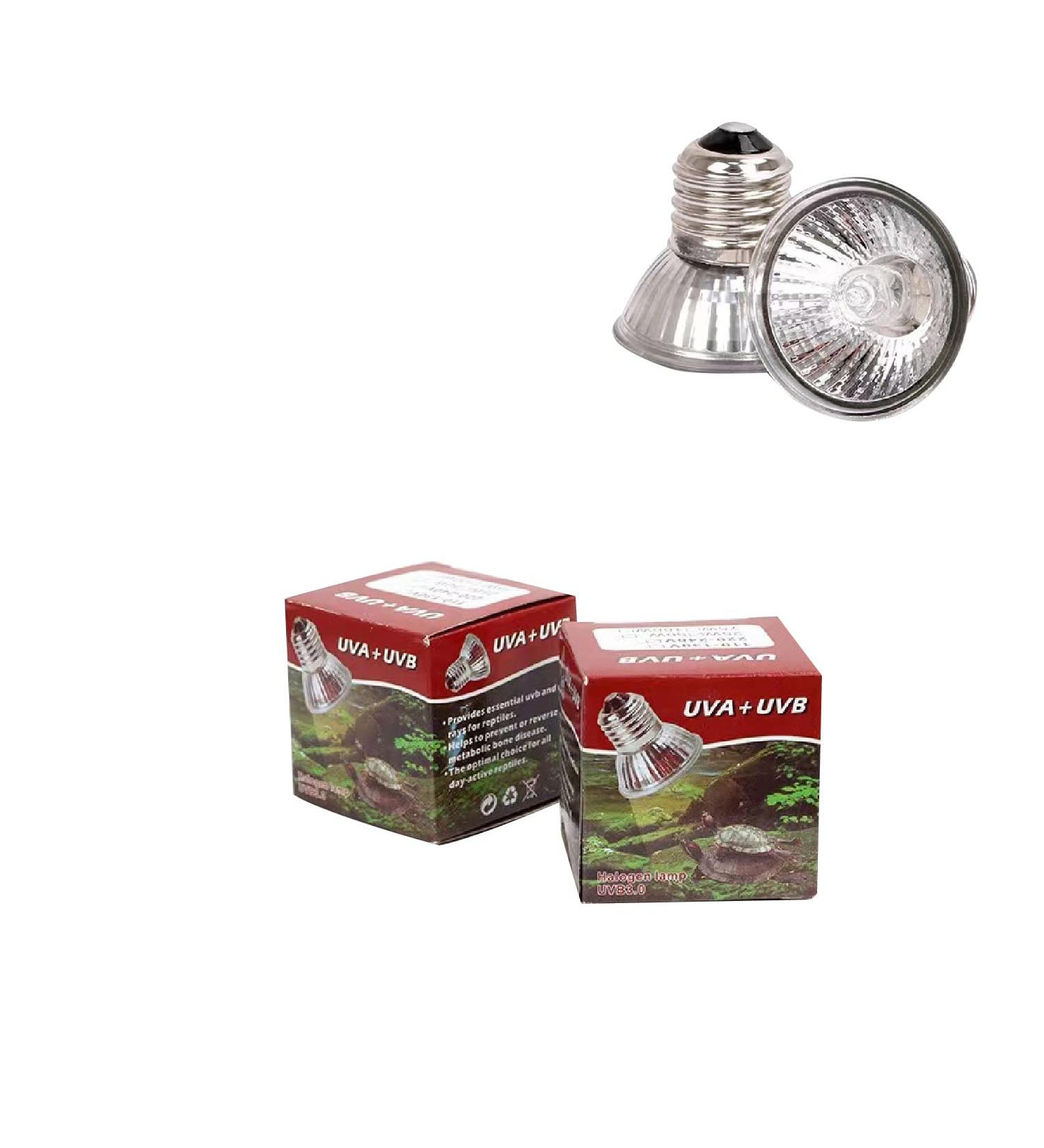 yanhe 50W UVA UVB Bulbs for Tortoise Heat Lamp Halogen Basking Bulb for Aquarium Reptile Lizards Turtle Snakes- 2 pcs 2pcs - Buy Online on SooperMarket.com