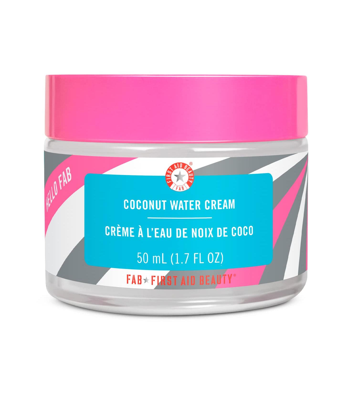 First Aid Beauty Hello FAB Coconut Water Cream 1.7 oz - Oil-Free Face Moisturizer - Buy Online on SooperMarket.com
