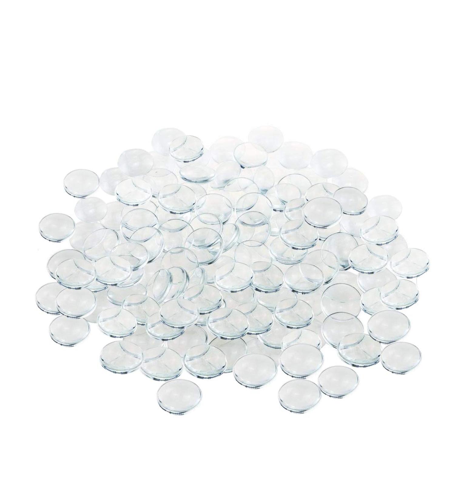 Acmer 1 inch/25mm Clear Glass Cabochons - 200 Pieces for Photo Pendant Craft Jewelry Making - Buy Online on SooperMarket.com