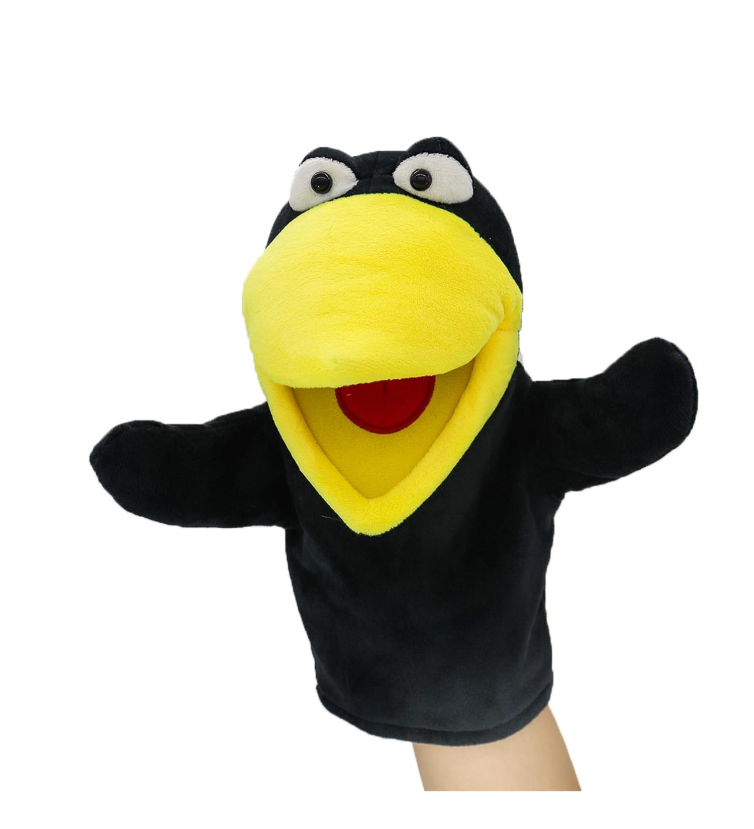 Lilizzhoumax Simulation Crow Hand Puppet Plush Toy - Interactive Early Education Toy & Gift for Kids - Buy Online on SooperMarket.com