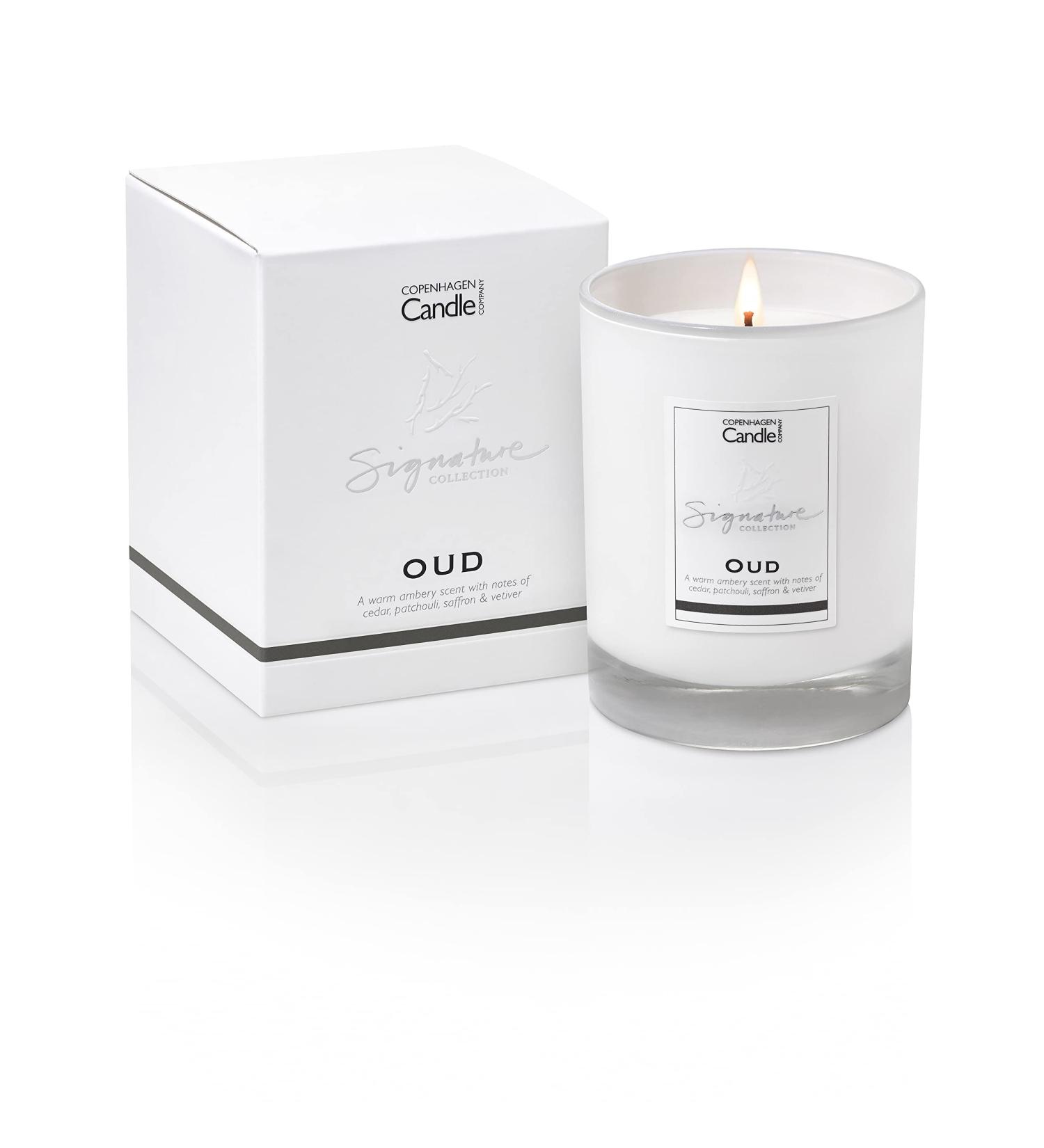 Luxury Scented Candle Gift for Women | Natural Wax Blend | 45 Hours Burn Time | Hotel Collection - Oud (7oz) by The Copenhagen Company - Buy Online on SooperMarket.com