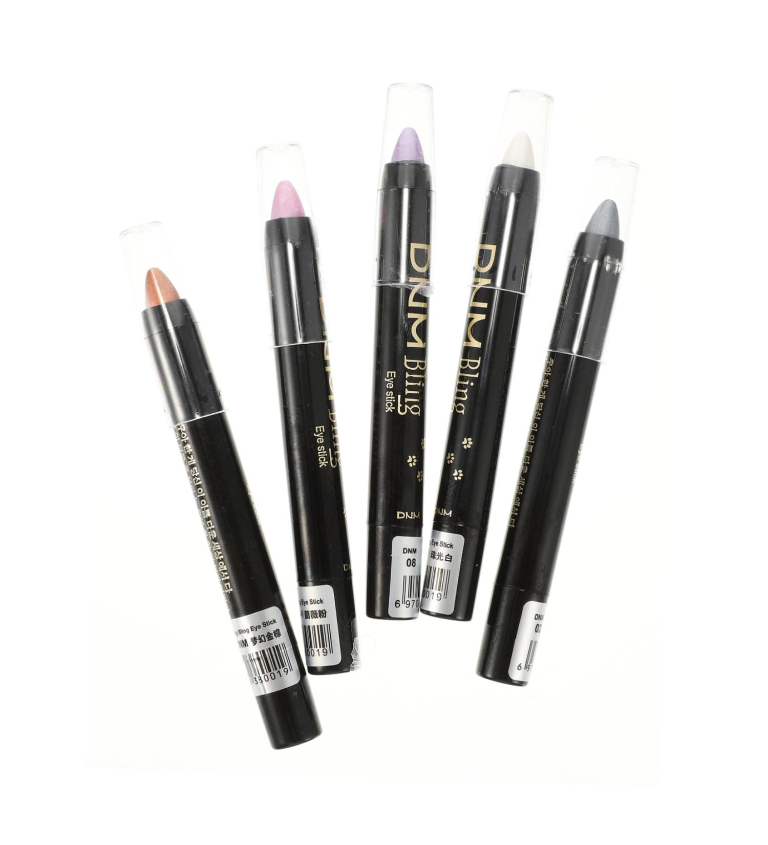 Mikinona 5pcs Pearlescent Eyeshadow Pencil Makeup Pen Women Cosmetics Glitter Eyeshadow Sticks Packing - Buy Online on SooperMarket.com